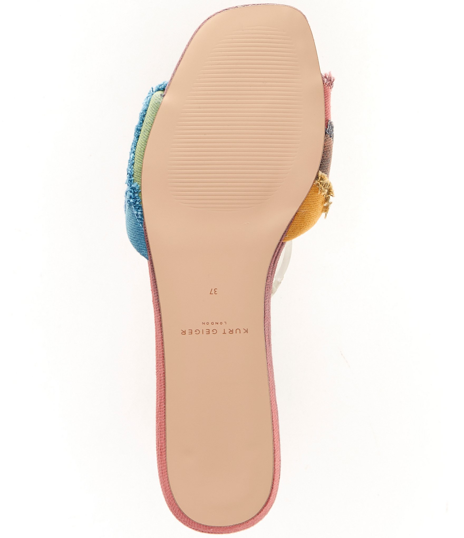 Kurt Geiger London Kensington Flat Rainbow Denim Sandals