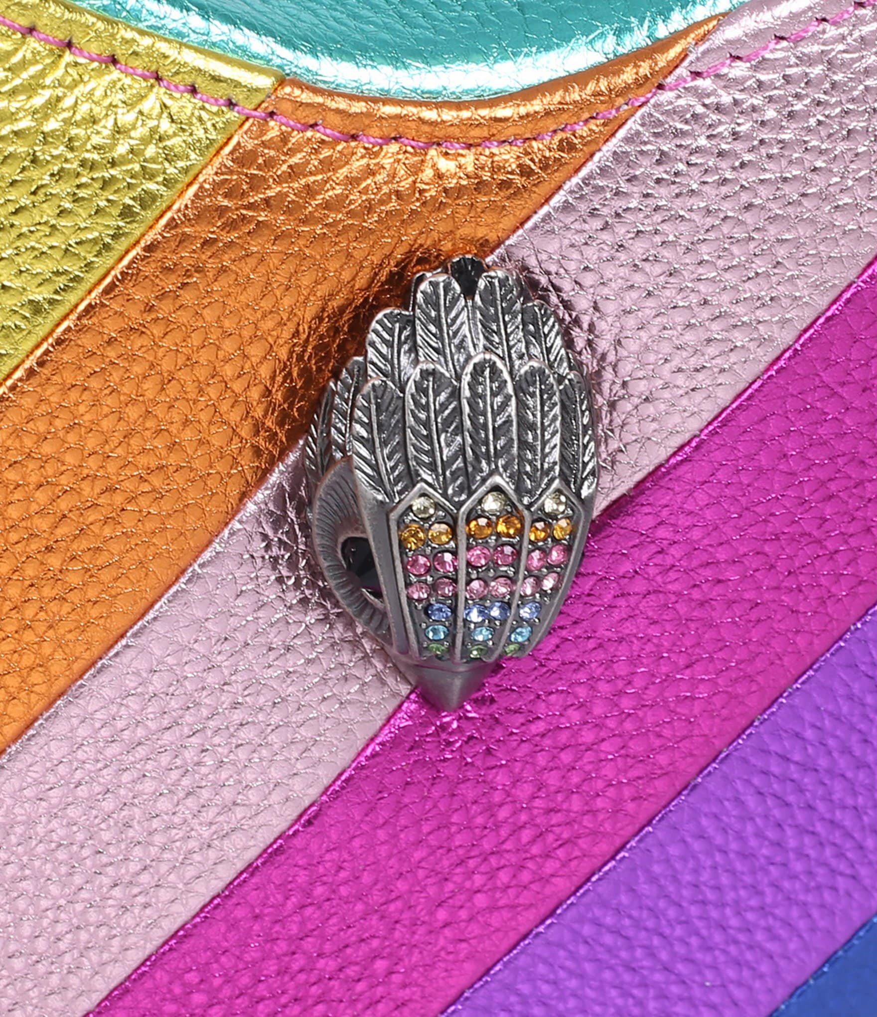 Kurt Geiger London Kensington Metallic Rainbow Heart Crossbody Bag