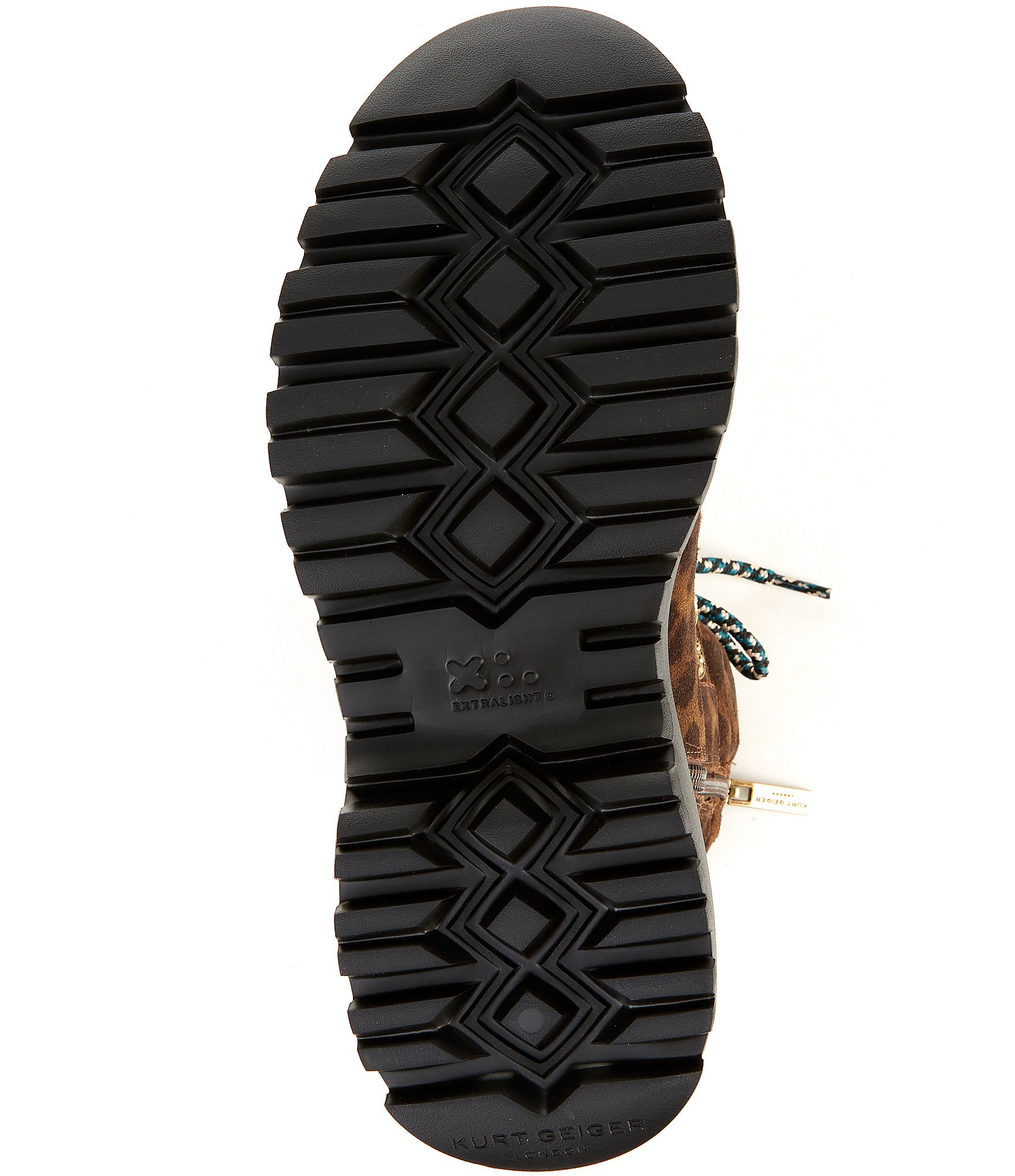 Kurt Geiger London Kensington Leopard Print Suede Hiker Booties