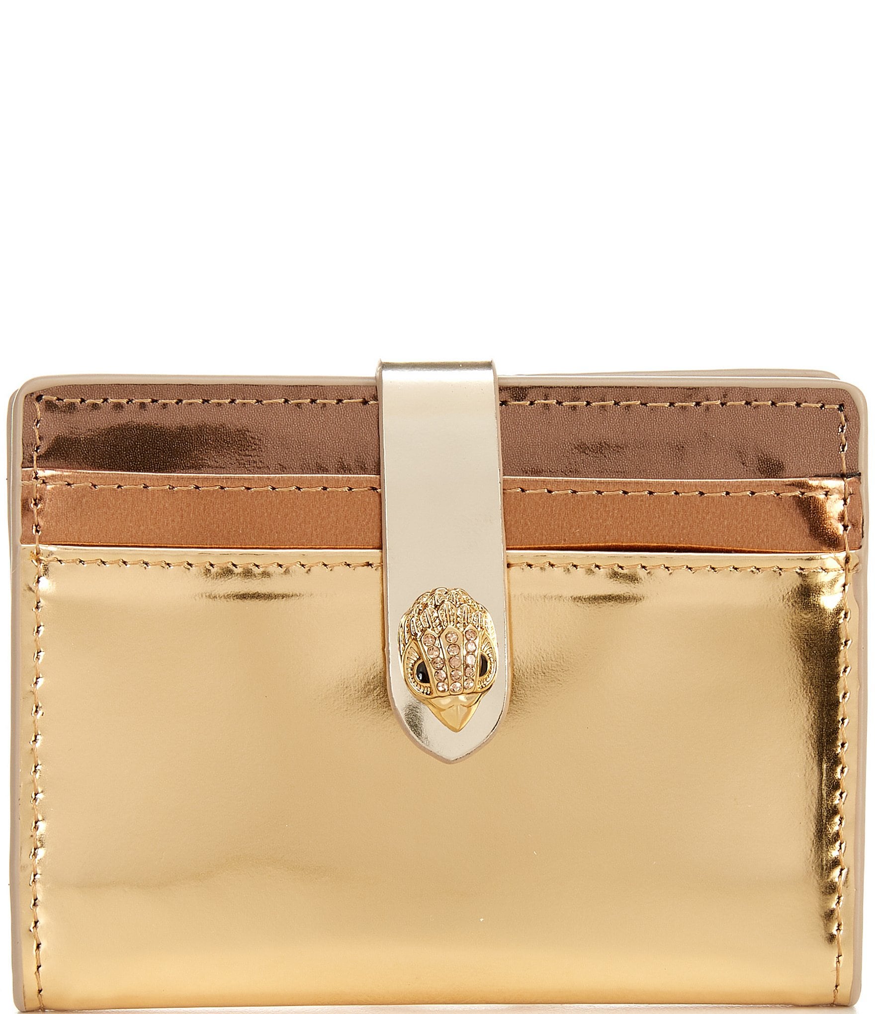 Kurt Geiger London Kensington Gold Metallic Card Holder Wallet