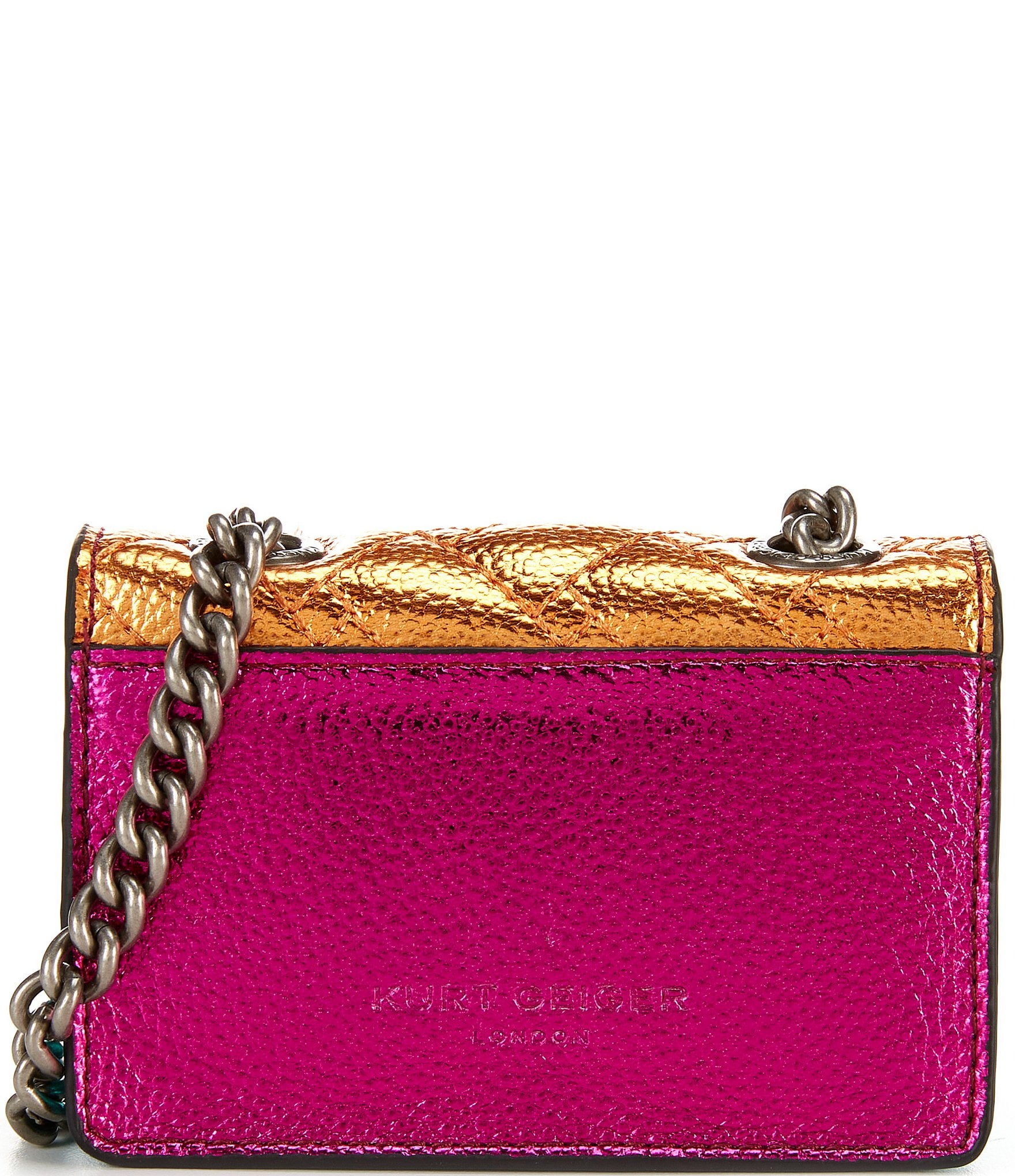 Kurt Geiger London Kensington Metallic Micro Crossbody Bag