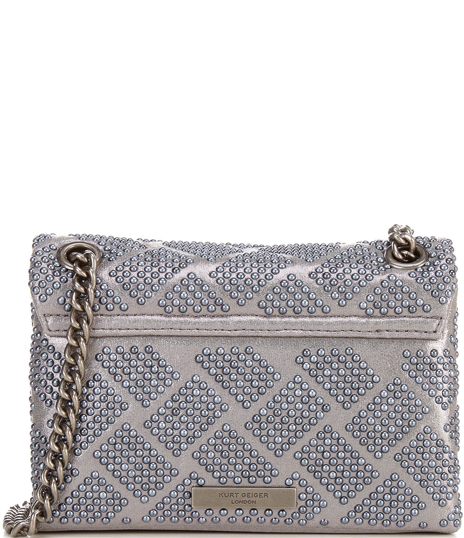 Kurt Geiger London Kensington Mini Glitter Beaded Quilted Crossbody Bag