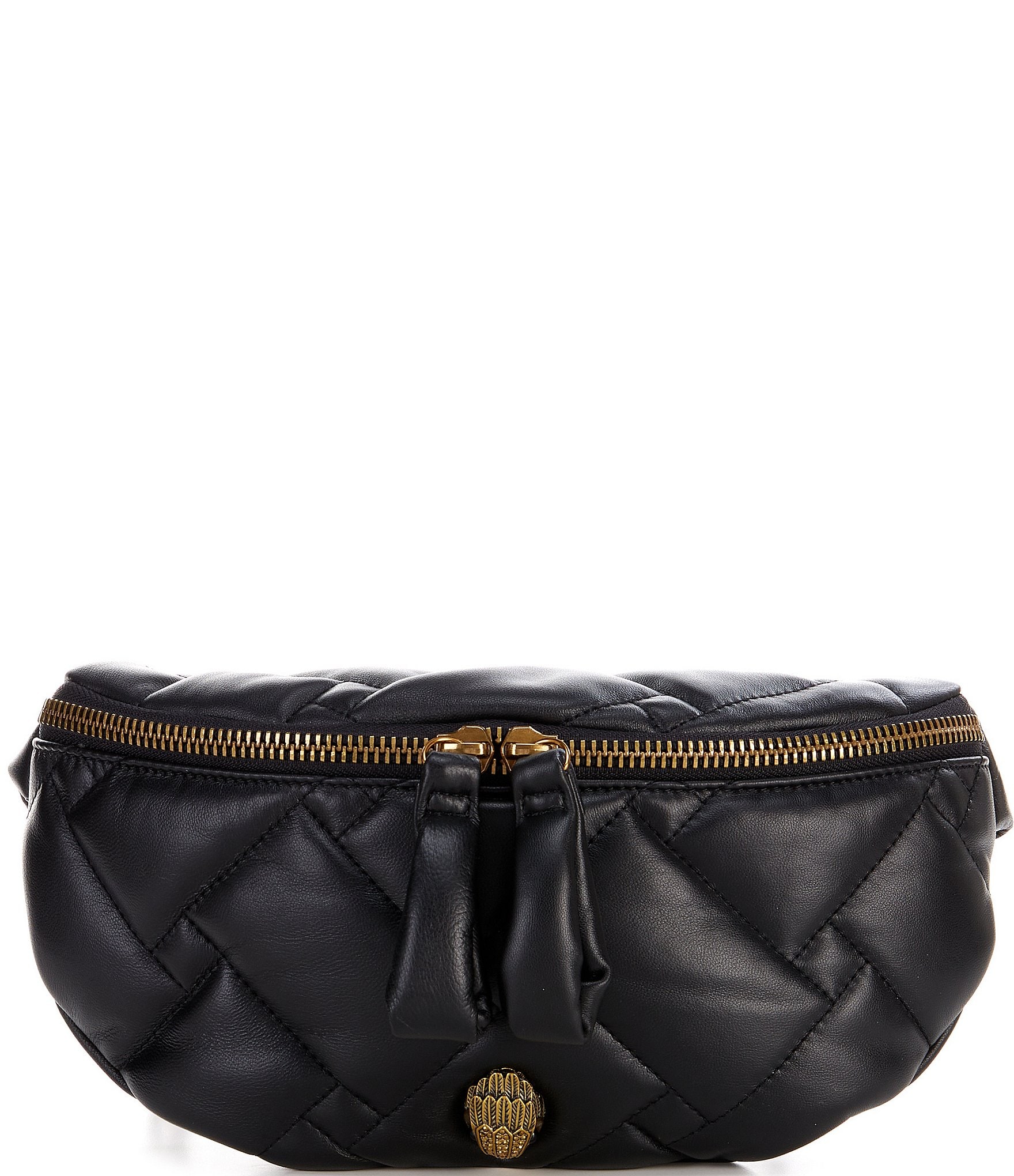 Kurt Geiger London Kensington Soft Quilted Leather Belt Bag - Black