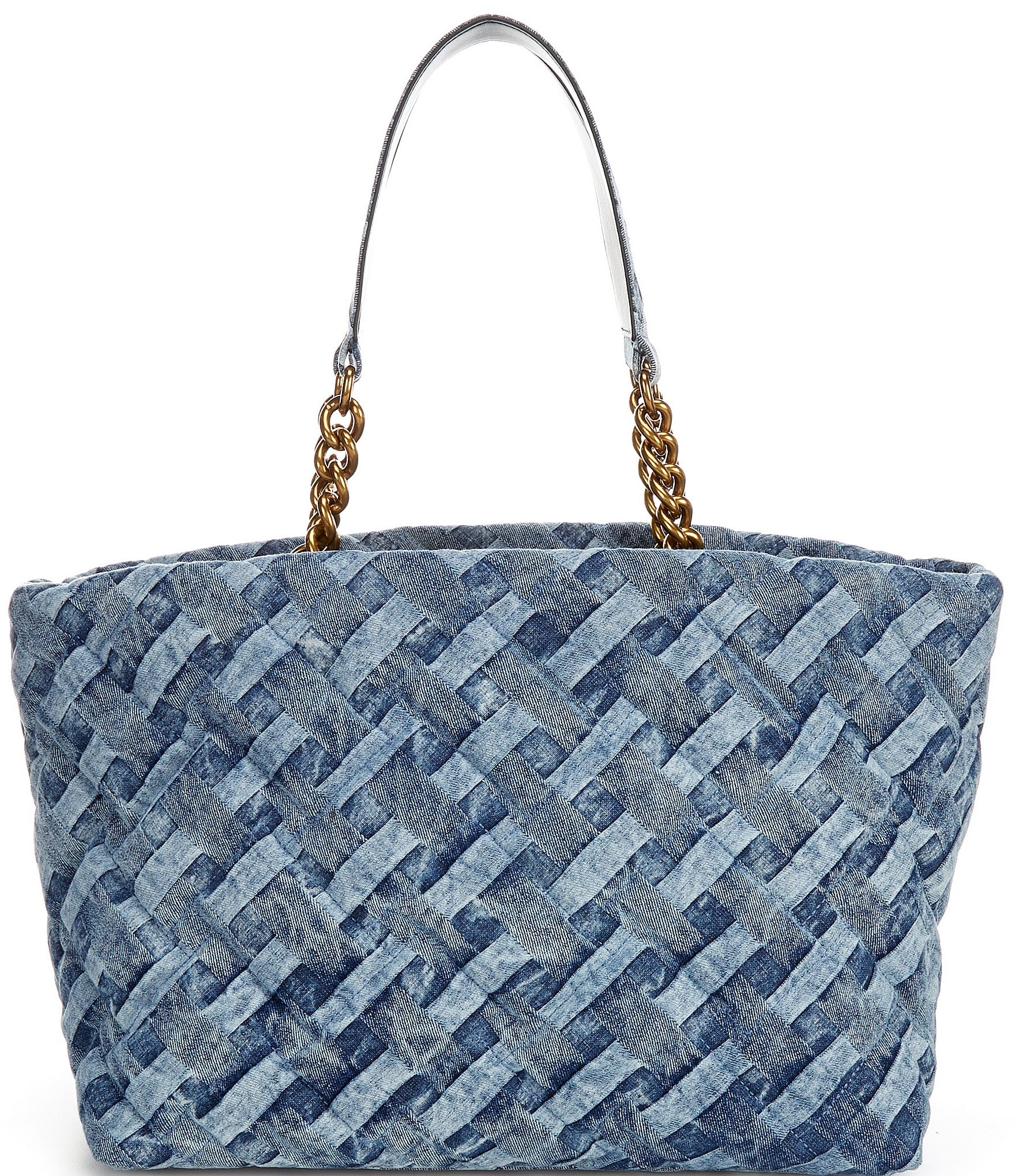 Kurt Geiger London Kensington Soft Denim Quilted Shopper Tote Bag