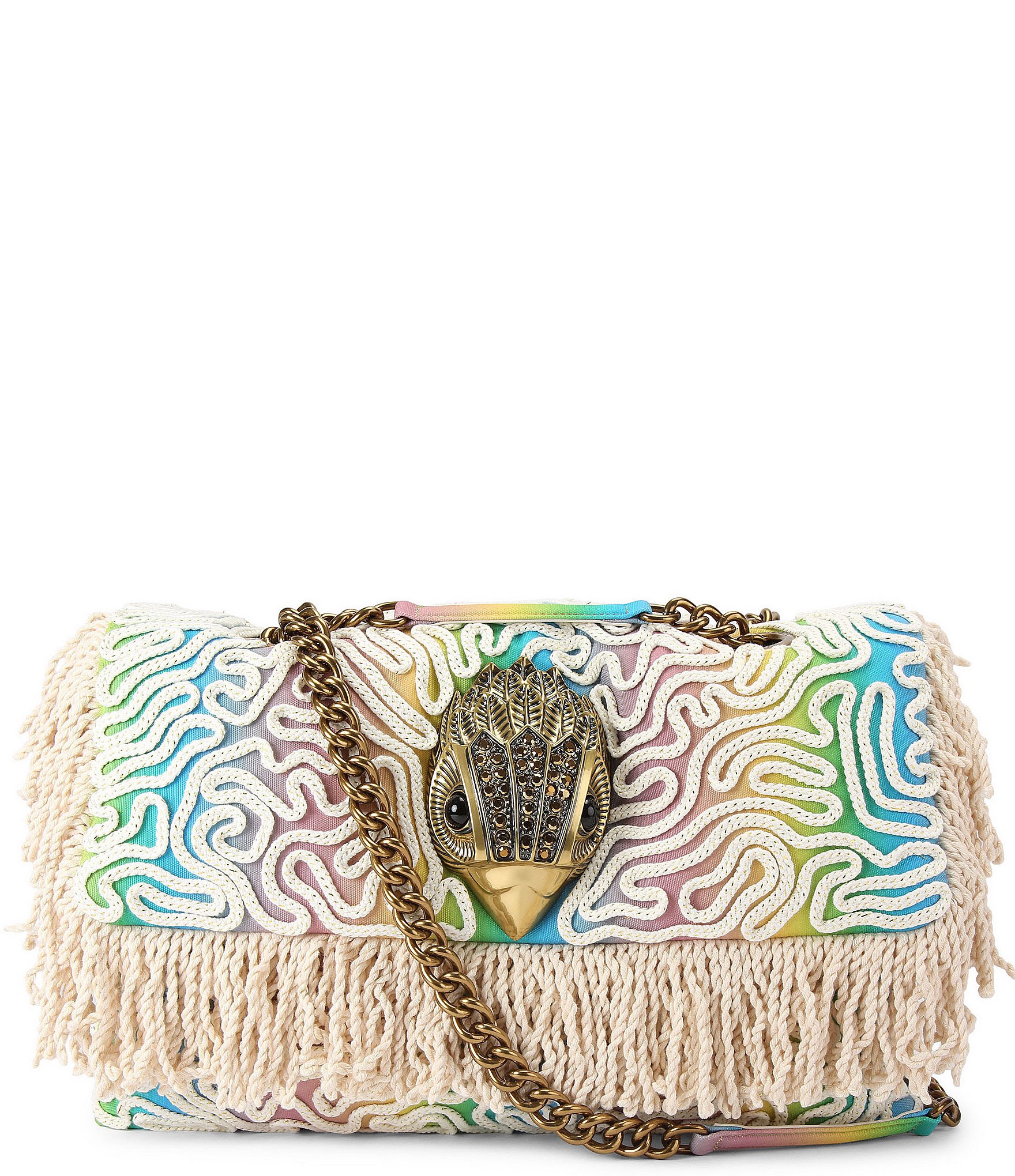 Kurt Geiger London Kurt's Cabana Rainbow Ombre Rope Macro Kensington Shoulder Bag
