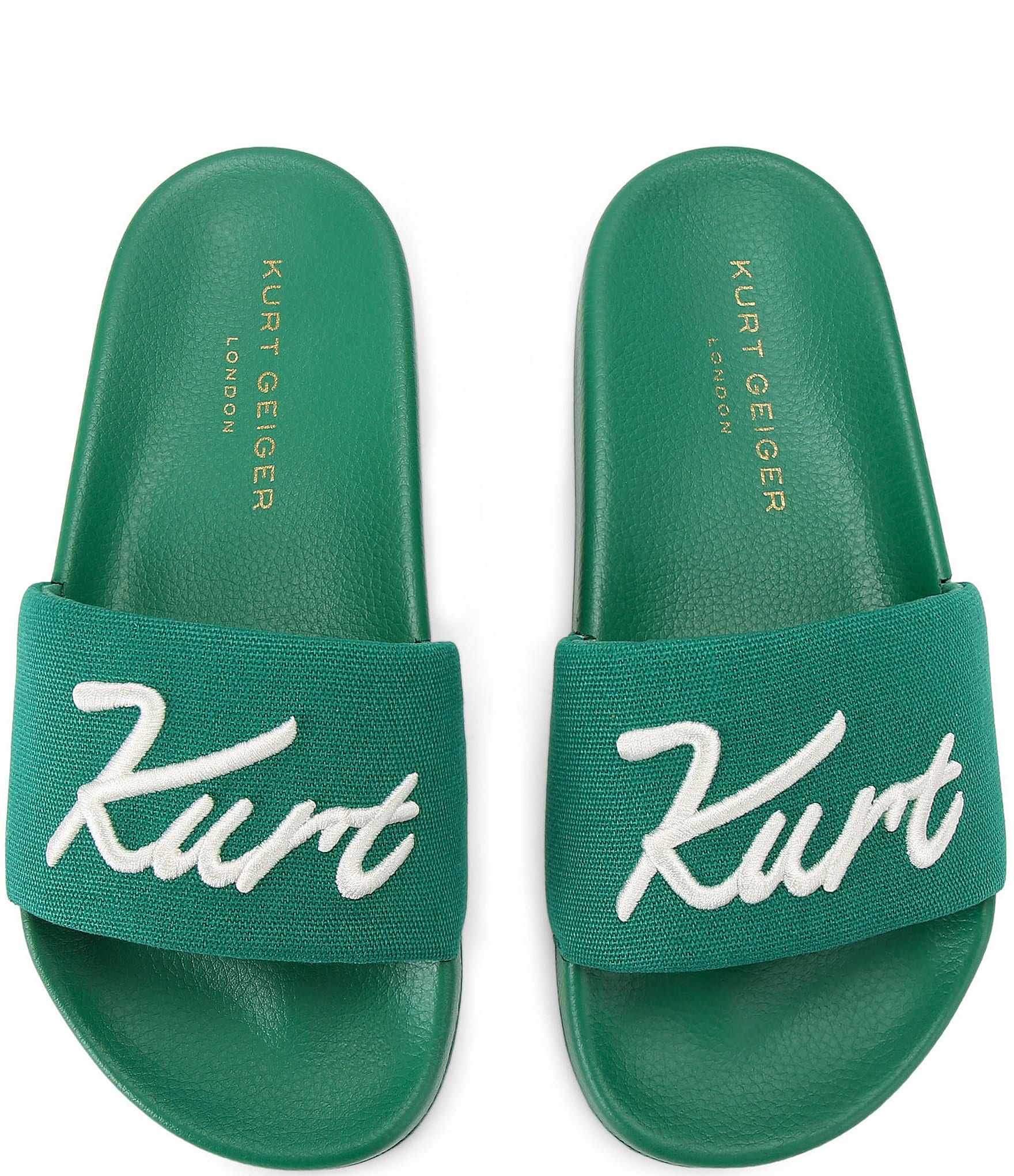 Kurt Geiger London Kurt's Cabana Meena Canvas Pool Slide Sandals