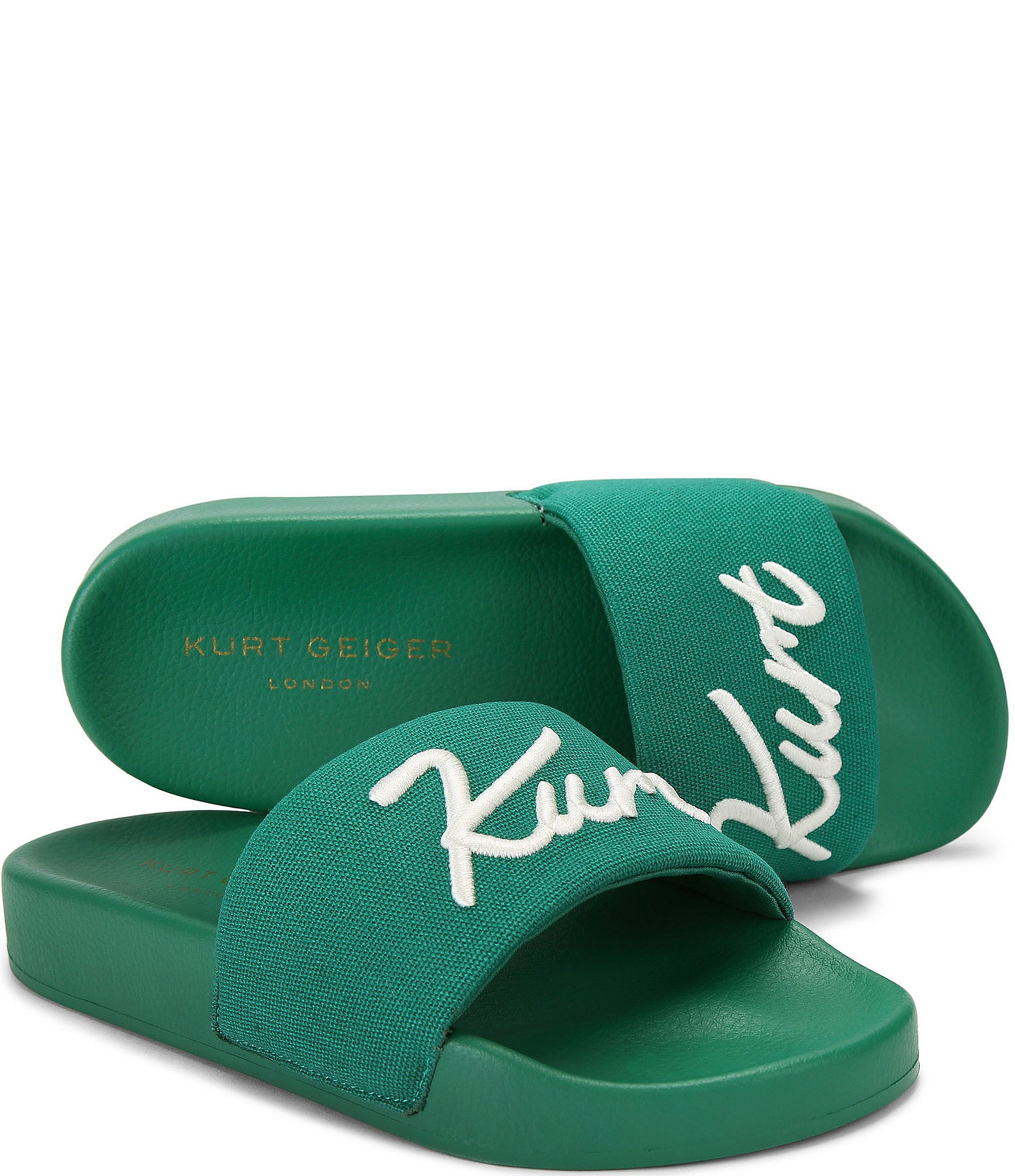 Kurt Geiger London Kurt's Cabana Meena Canvas Pool Slide Sandals