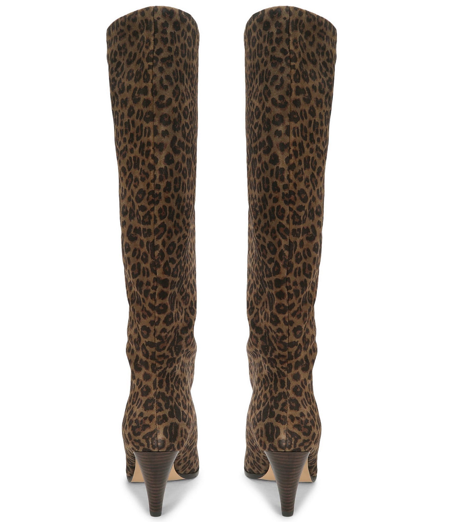 Kurt Geiger London Lambeth Slouchy Suede Leopard Tall Boots