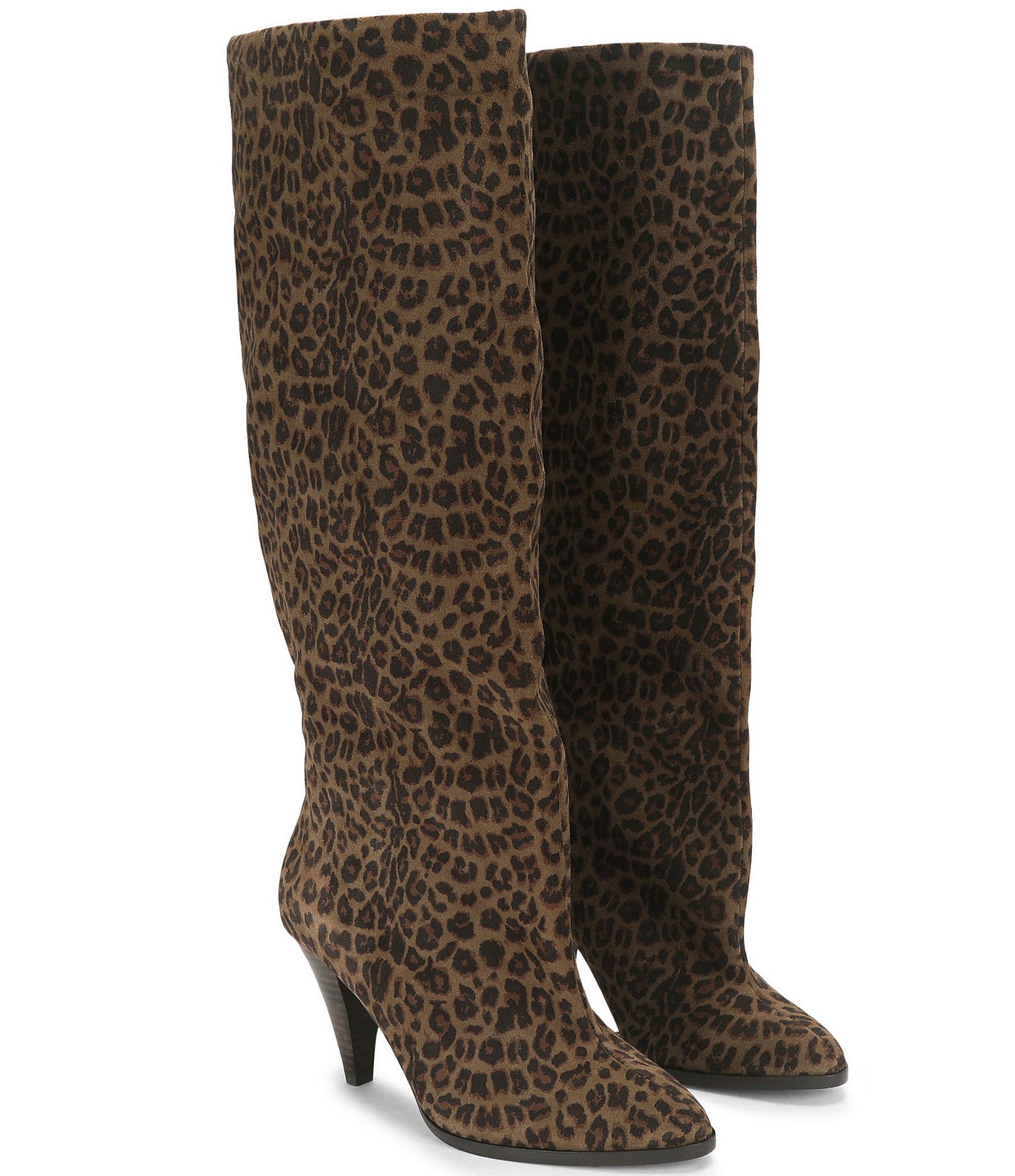 Kurt Geiger London Lambeth Slouchy Suede Leopard Tall Boots