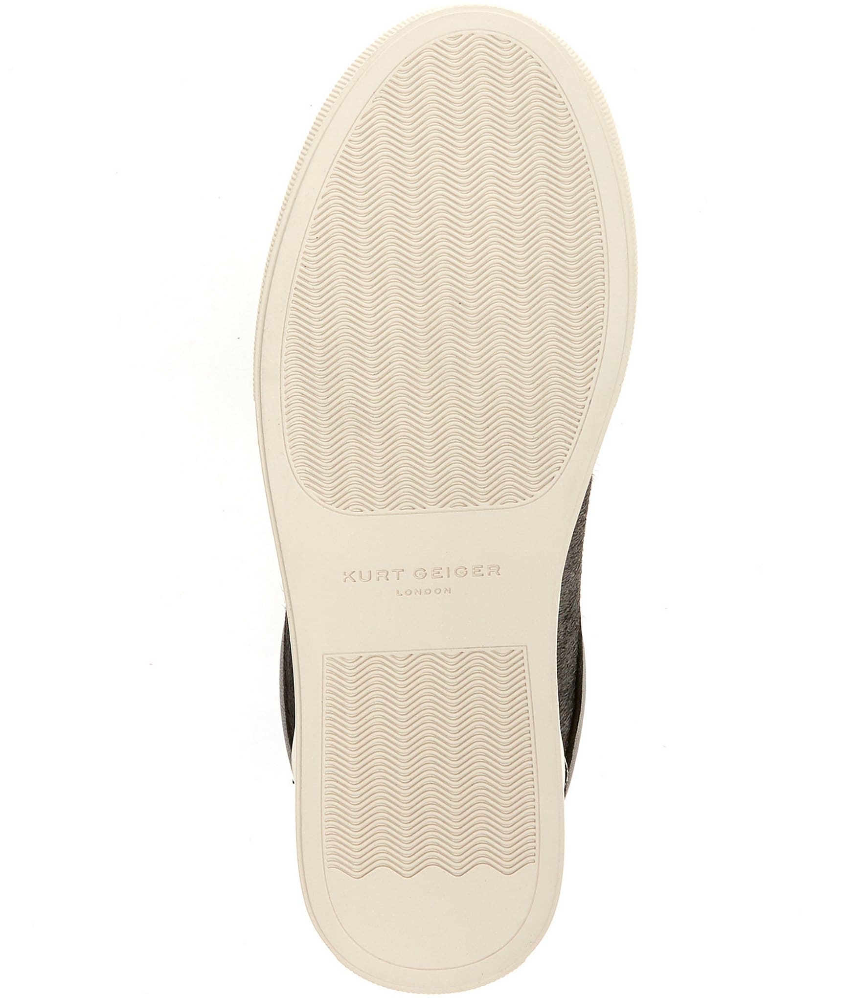 Kurt Geiger London Lana Haircalf Embossed Leather Trim Metallic Cap Toe Platform Sneakers