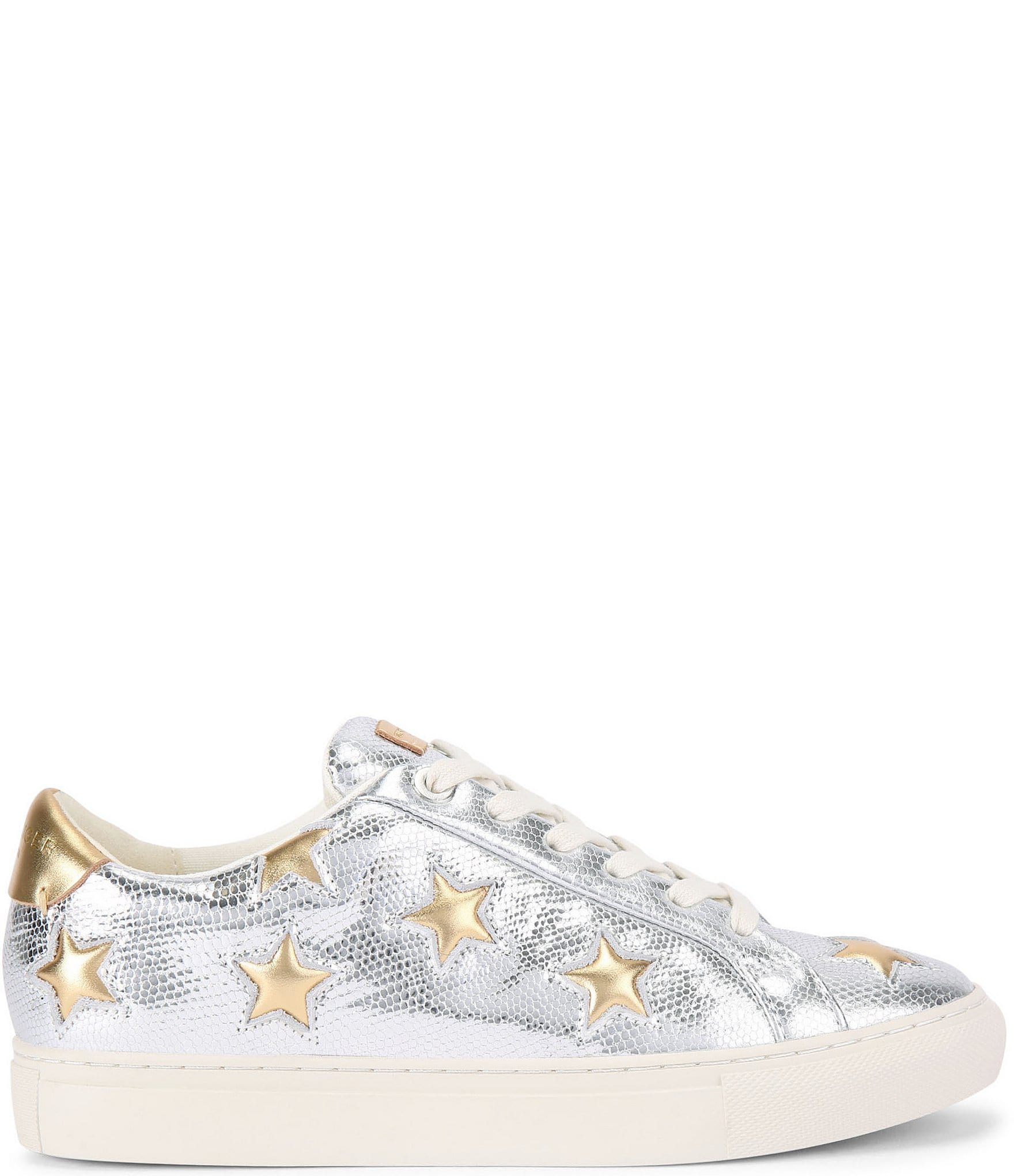 Kurt Geiger London Lane Metallic Star Lace-Up Sneakers