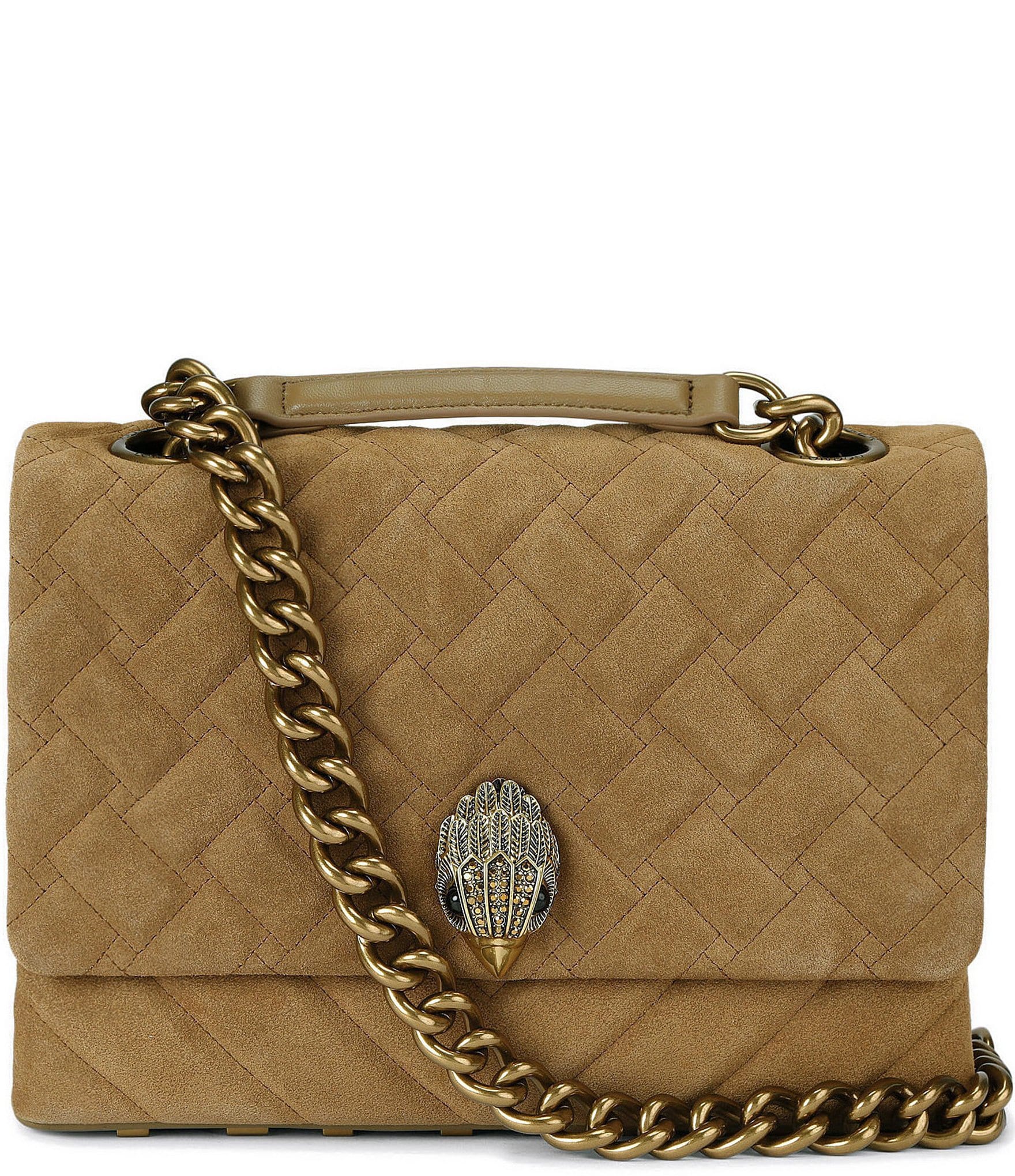 Kurt Geiger London Large Kensington Kurt Suede Shoulder Bag