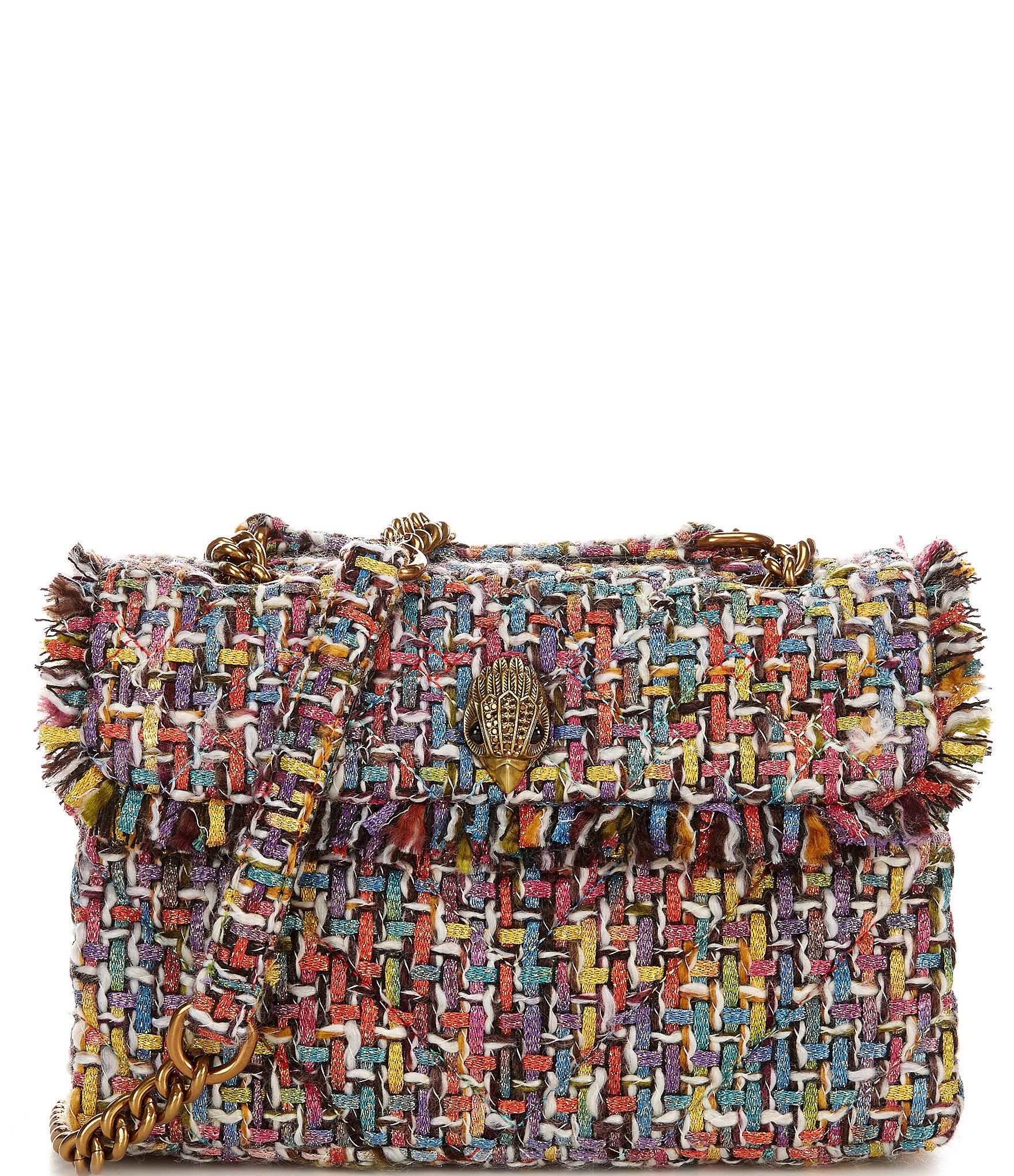 Kurt Geiger London Large Rainbow Tweed Shoulder Bag | Dillard's