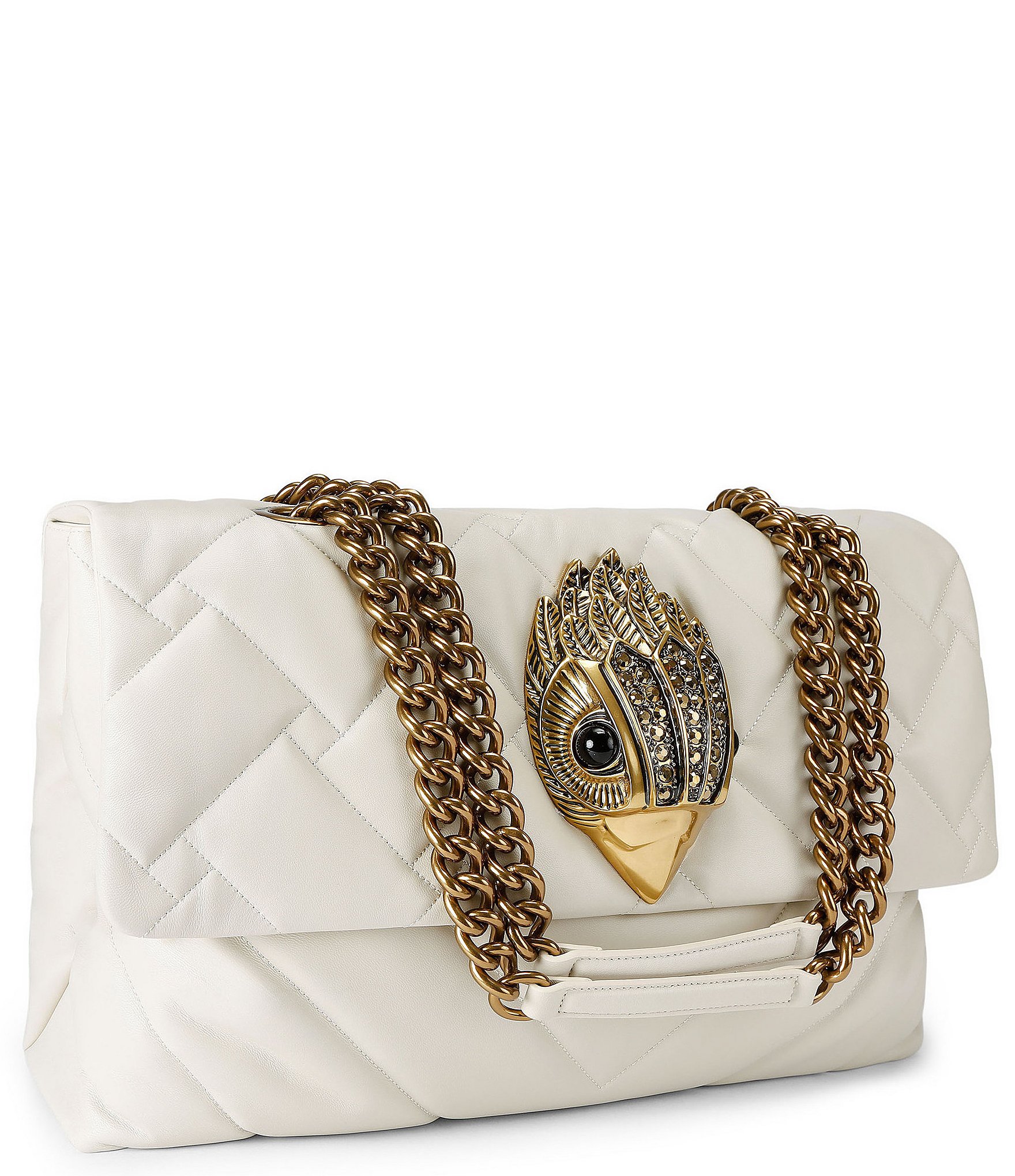 Kurt Geiger London Macro Kensington Drench Leather Crossbody Bag
