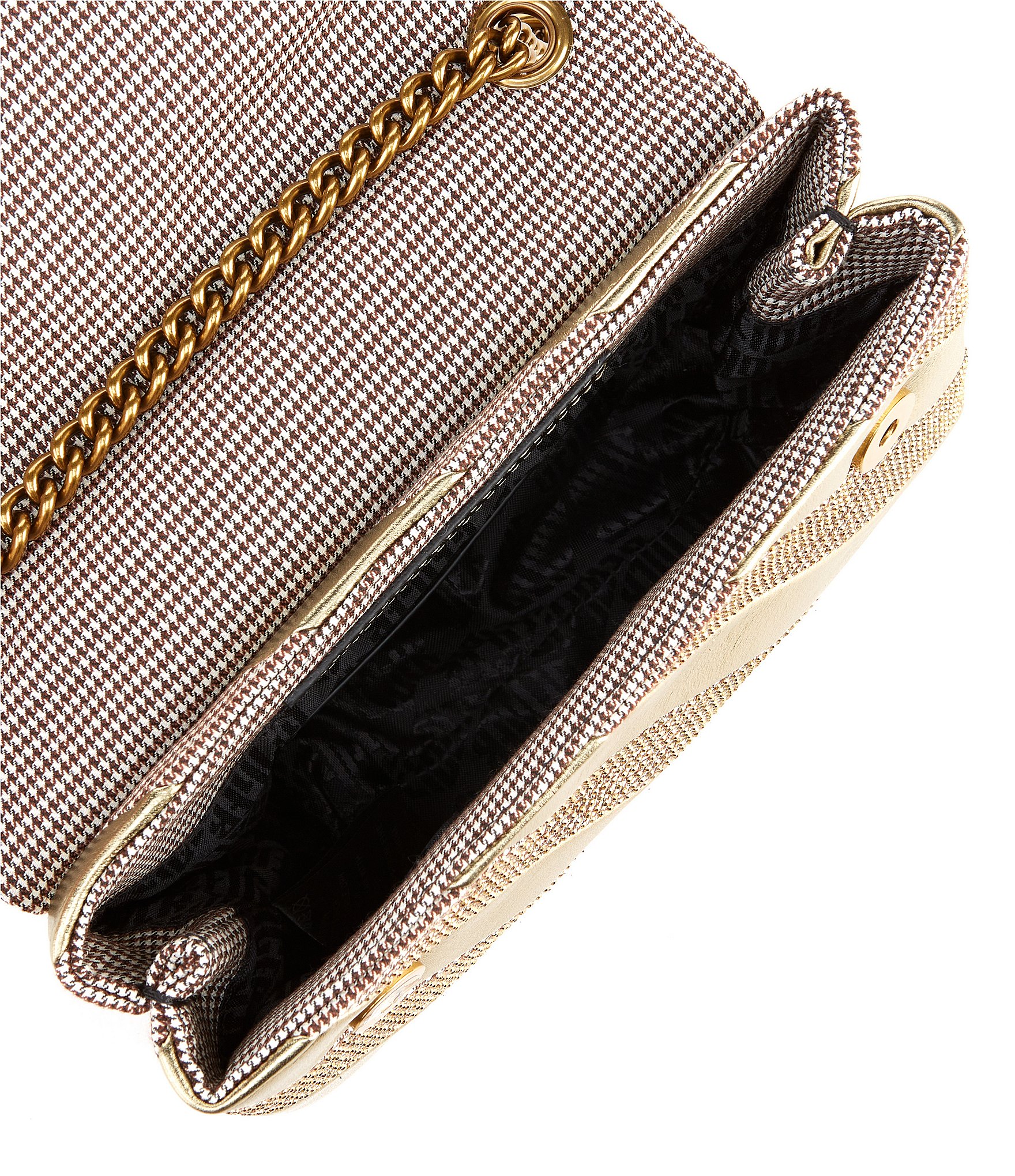 Kurt Geiger London Medium Kensington Crystal Metallic Stripe Crossbody Bag