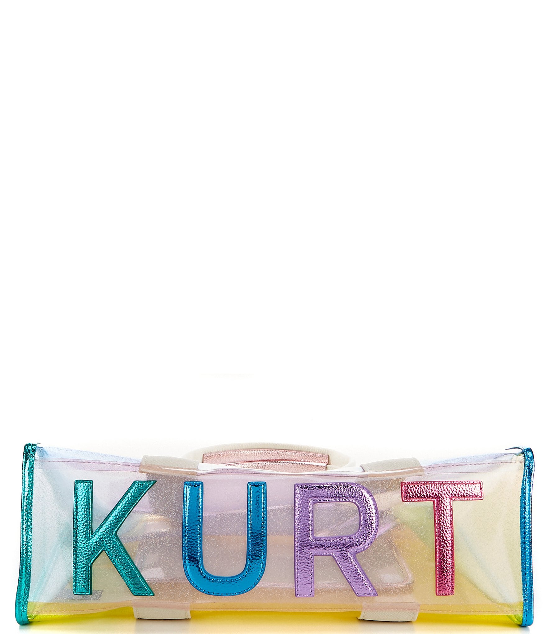 Kurt Geiger London Medium Vinyl Rainbow Shimmer Southbank Tote Bag