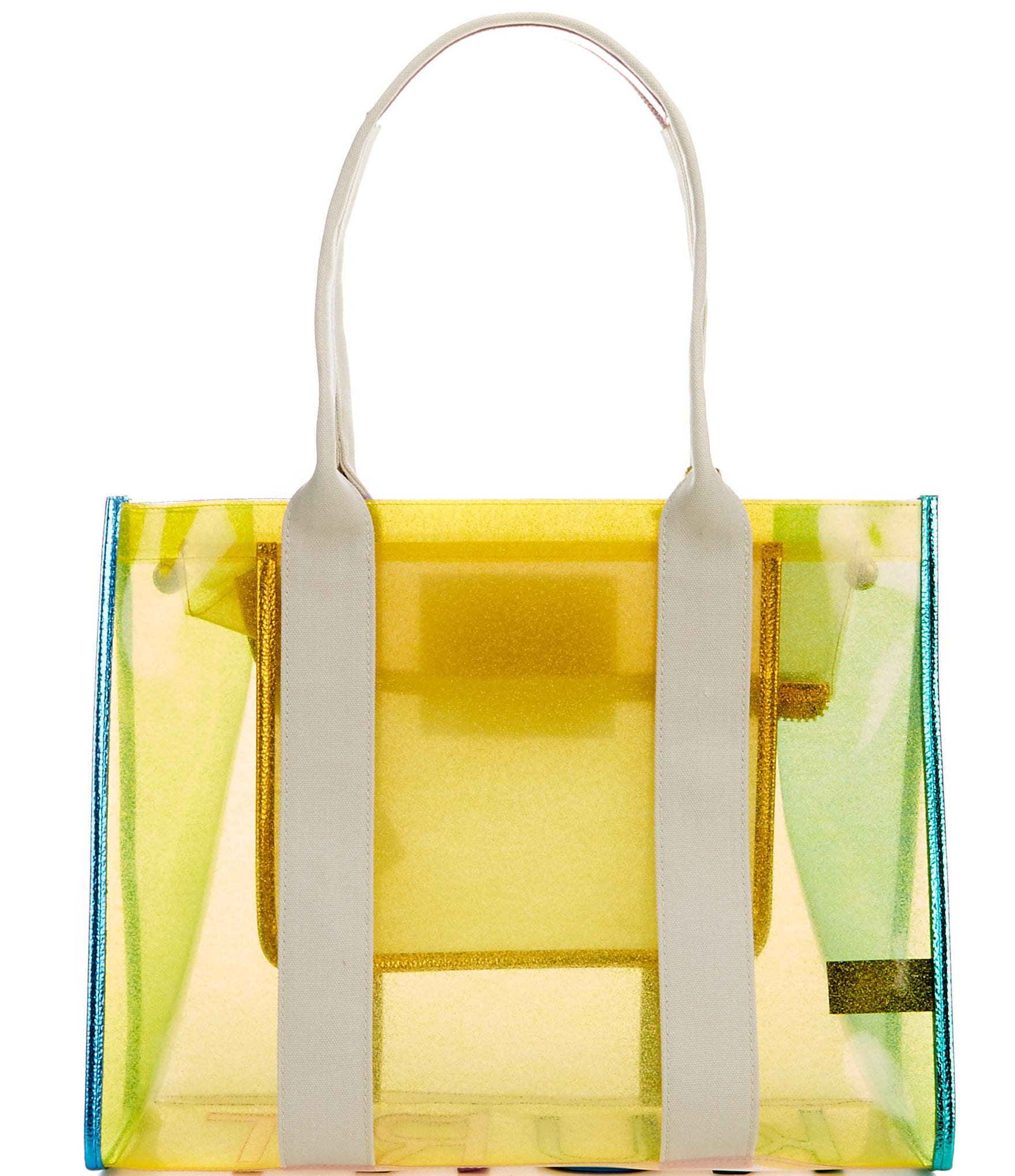 Kurt Geiger London Medium Vinyl Rainbow Shimmer Southbank Tote Bag