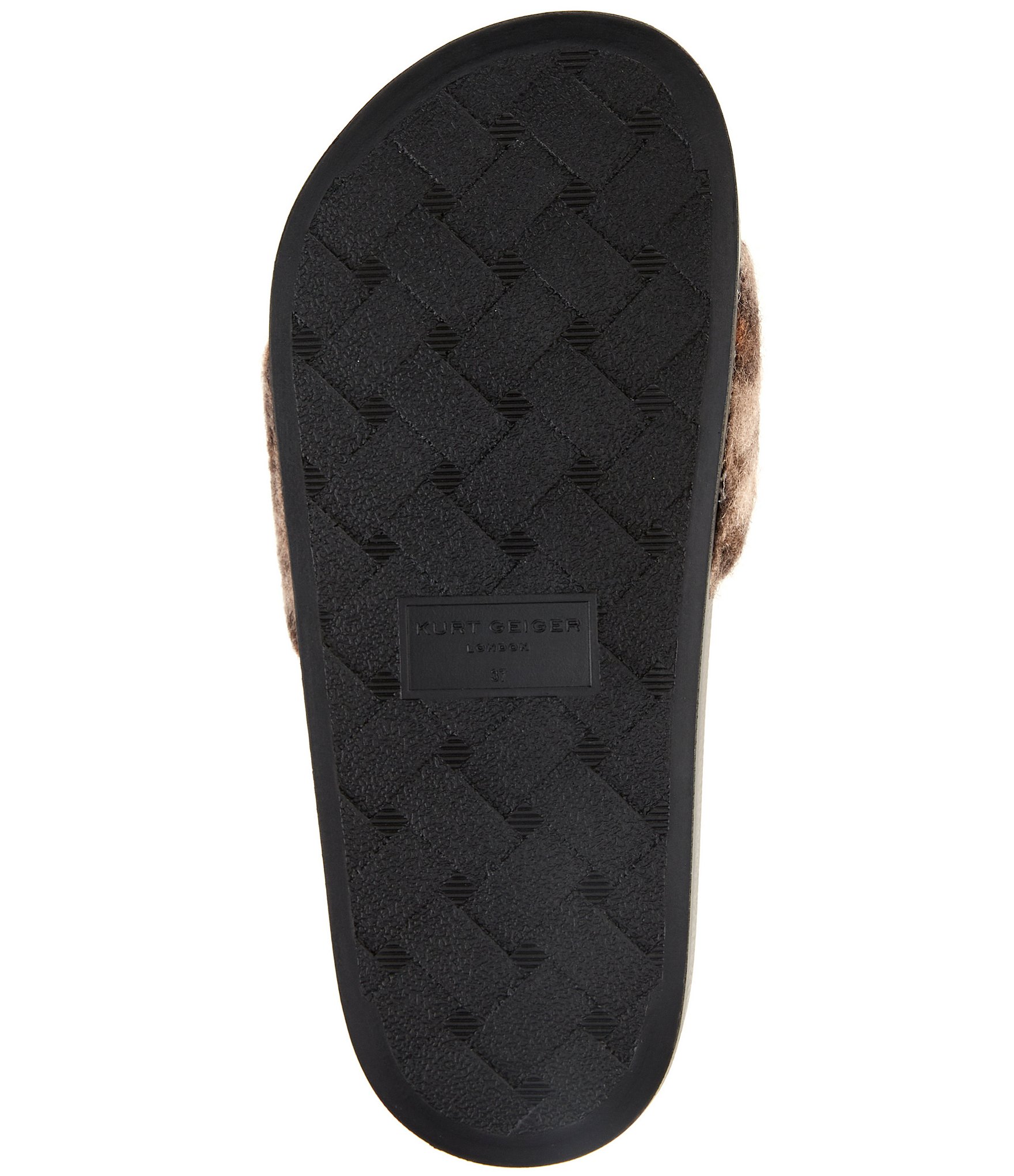 Kurt Geiger London Meena Eagle Leopard Wooly Eagle Ornament Pool Slide Sandals