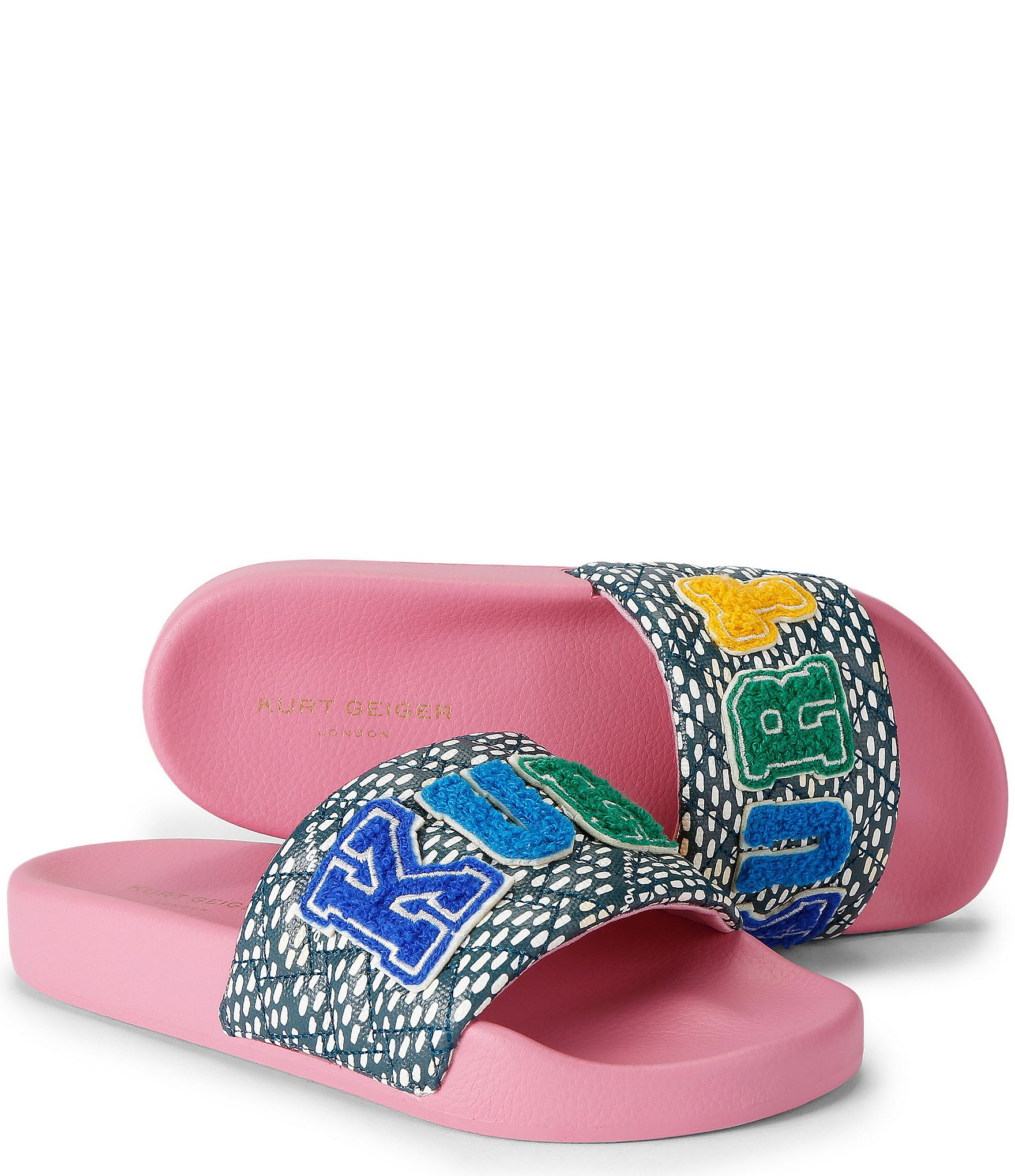 Kurt Geiger London Meena Kurt Patch Pool Slide Sandals