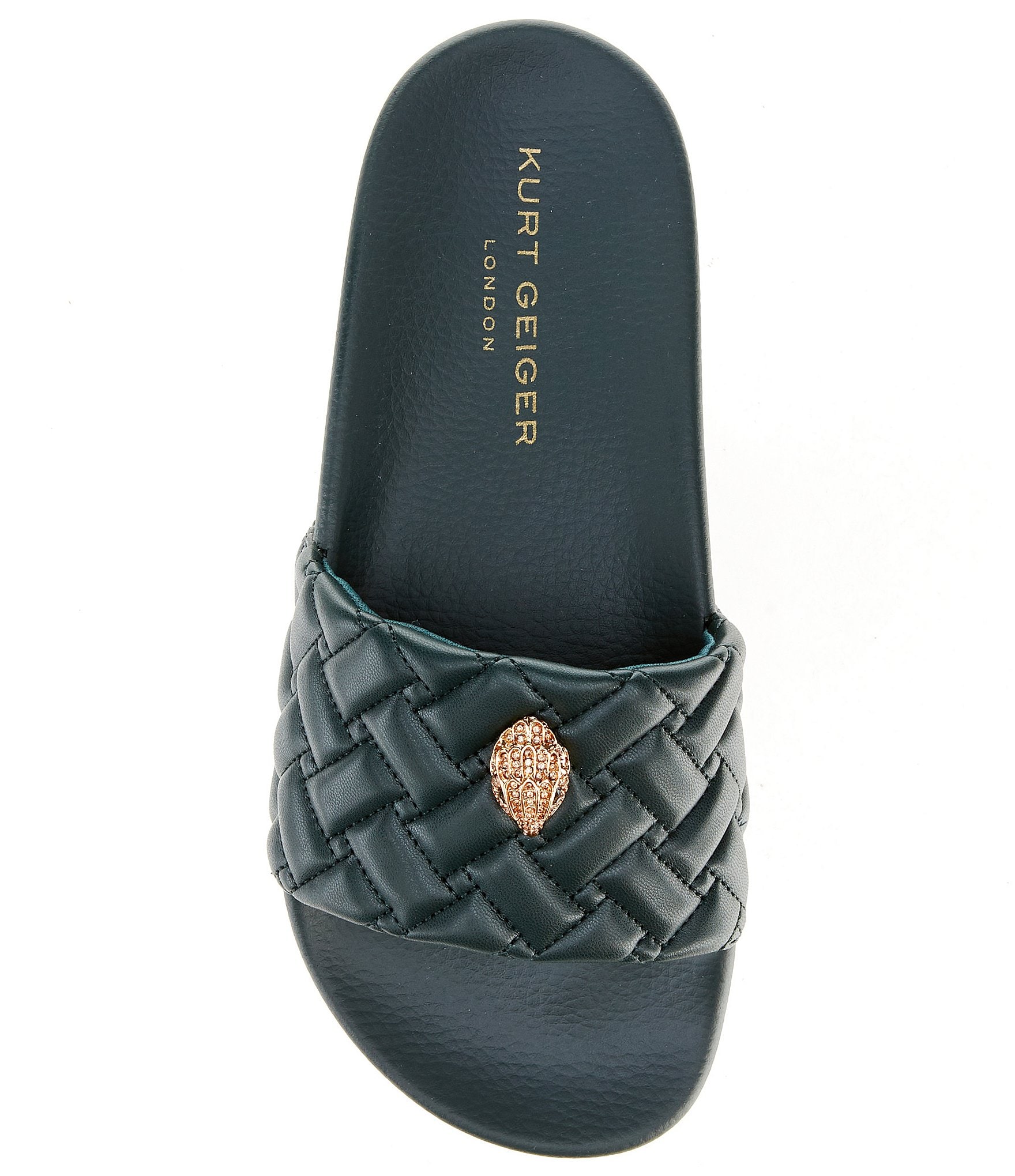 Kurt Geiger London Meena Quilted Eagle Head Slides