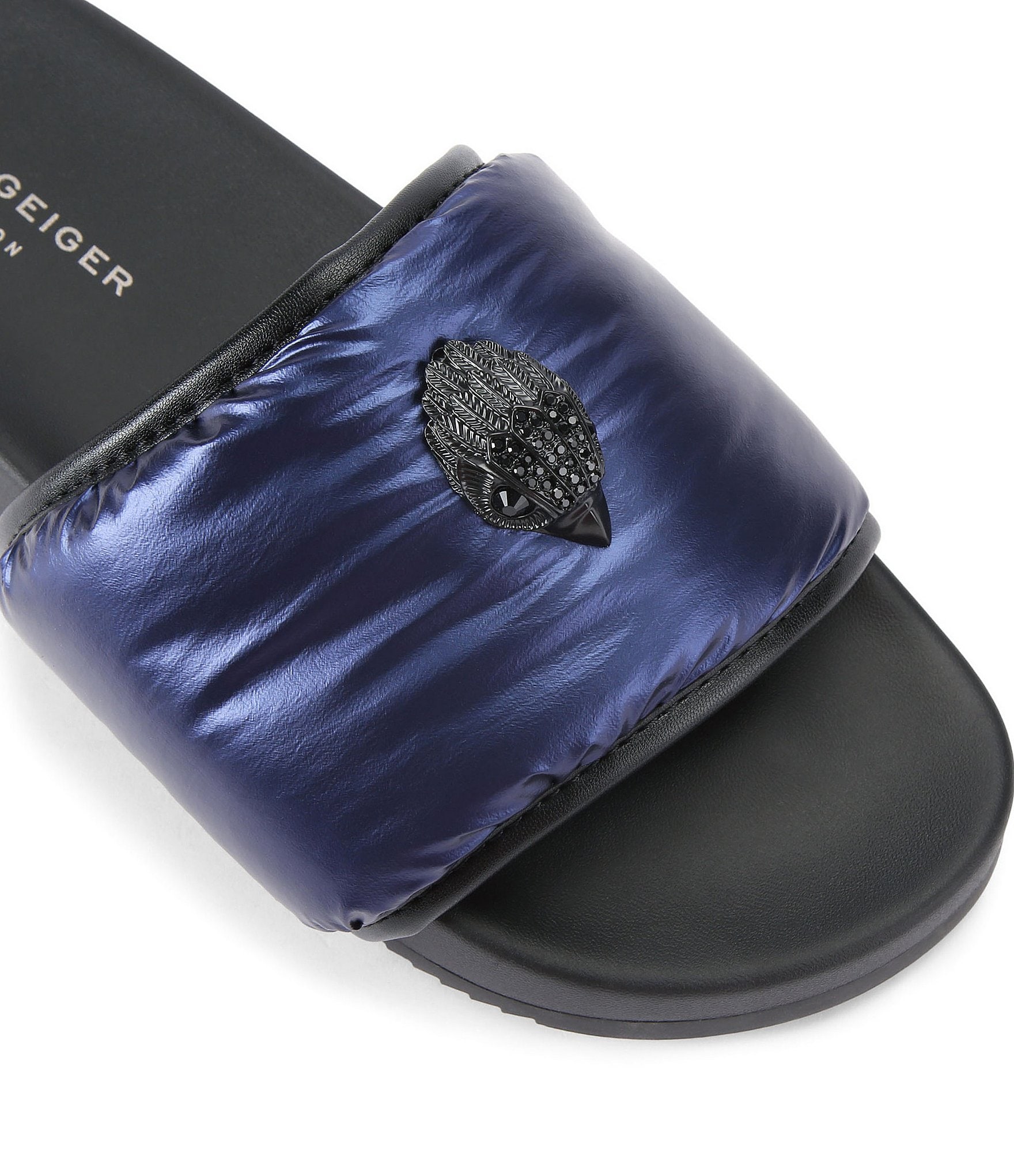 Kurt Geiger London Men's Eagle Ornament Puff Pool Slide Sandals