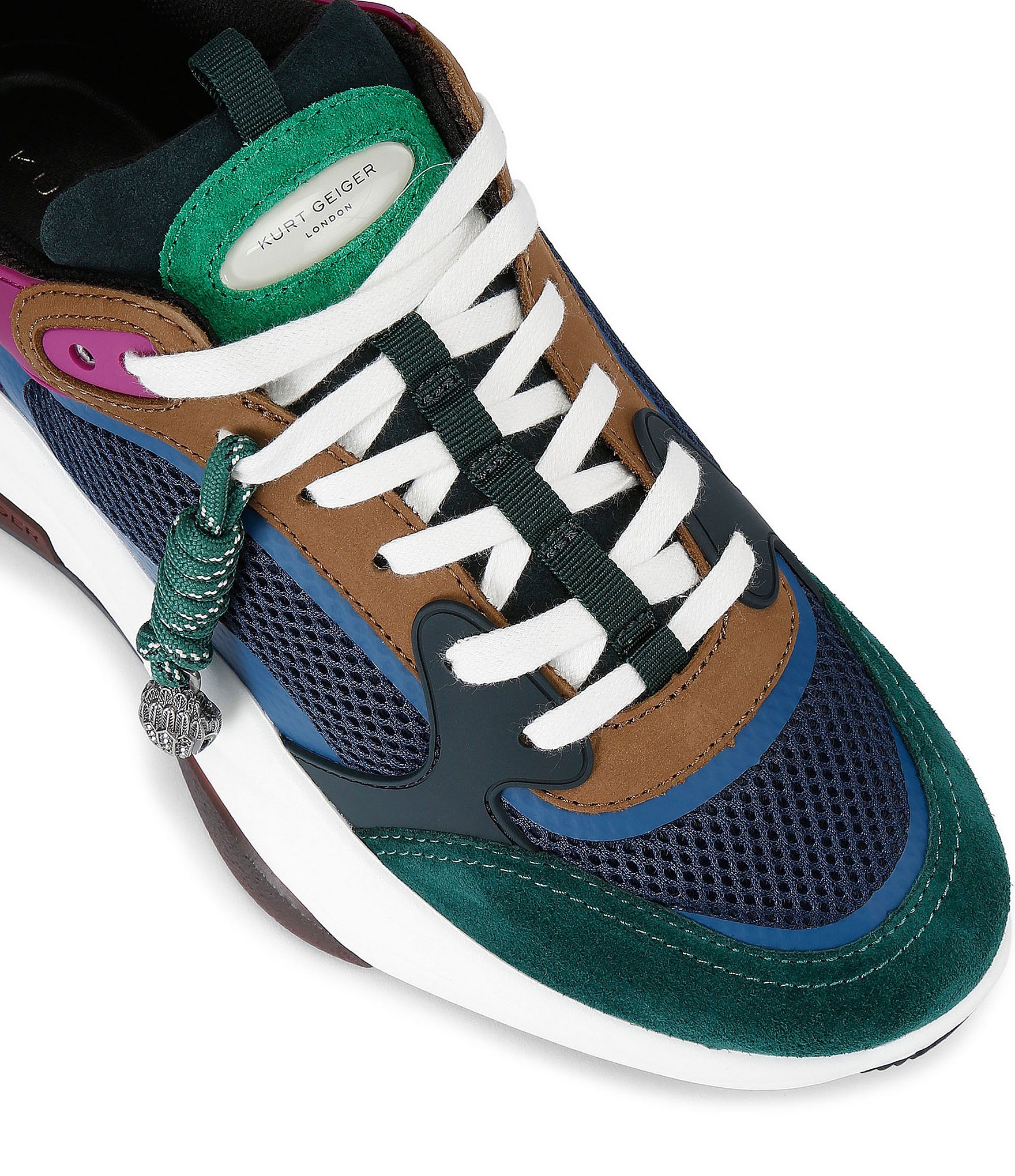 Kurt Geiger London Men's Royston Multi Leather and Mesh Sneakers