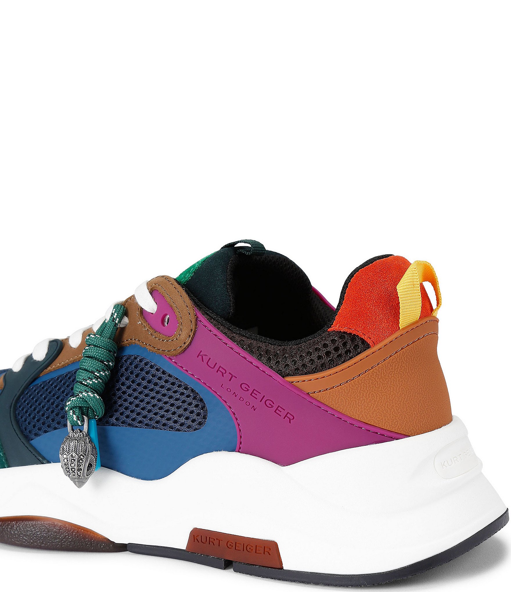 Kurt Geiger London Men's Royston Multi Leather and Mesh Sneakers