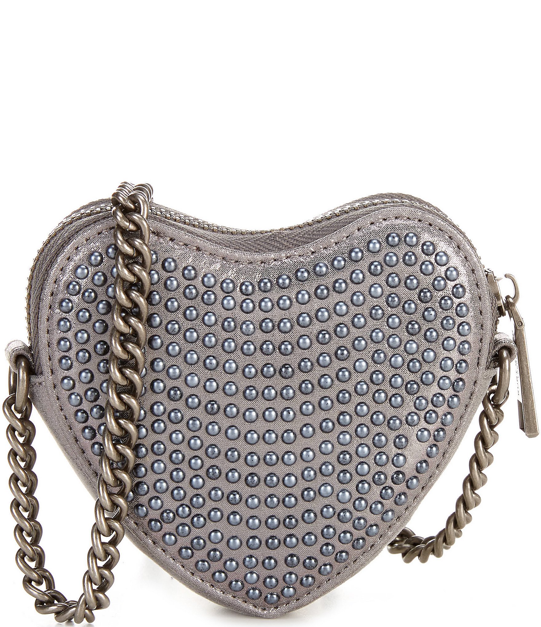 Kurt Geiger London Micro Glass Glitter Beaded Heart Crossbody Bag