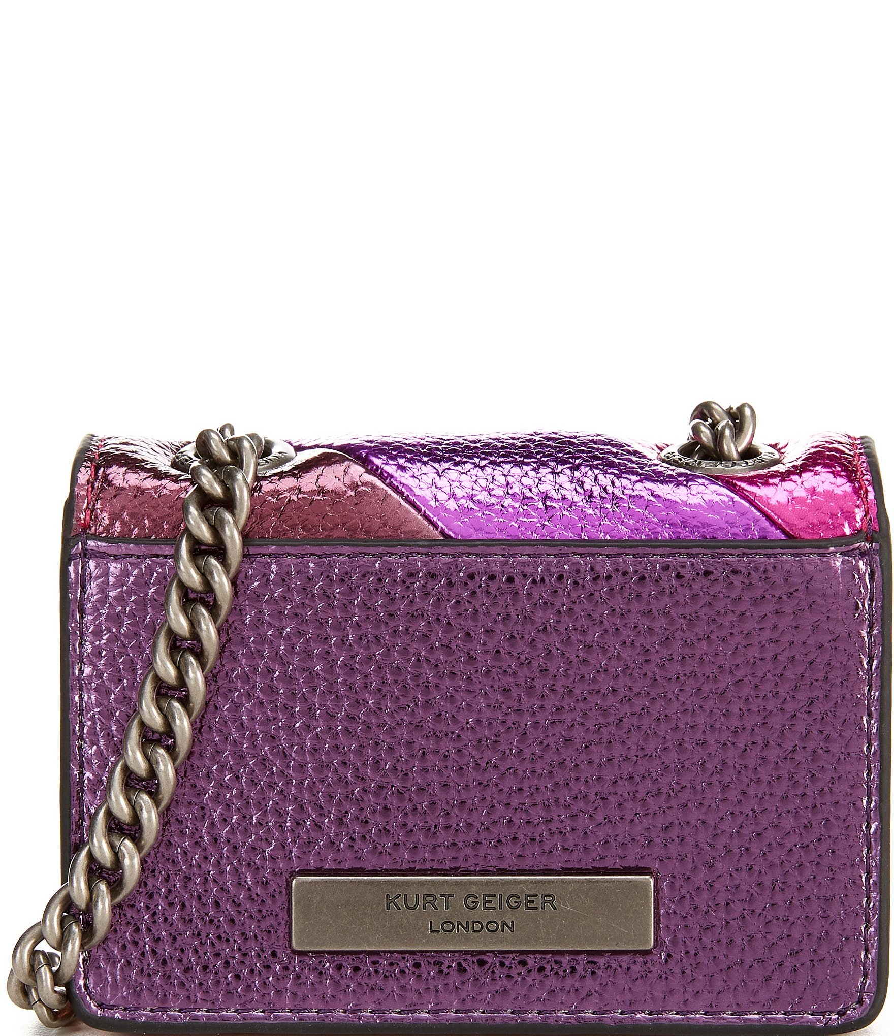 Kurt Geiger London Micro Metallic Kensington Crossbody Bag