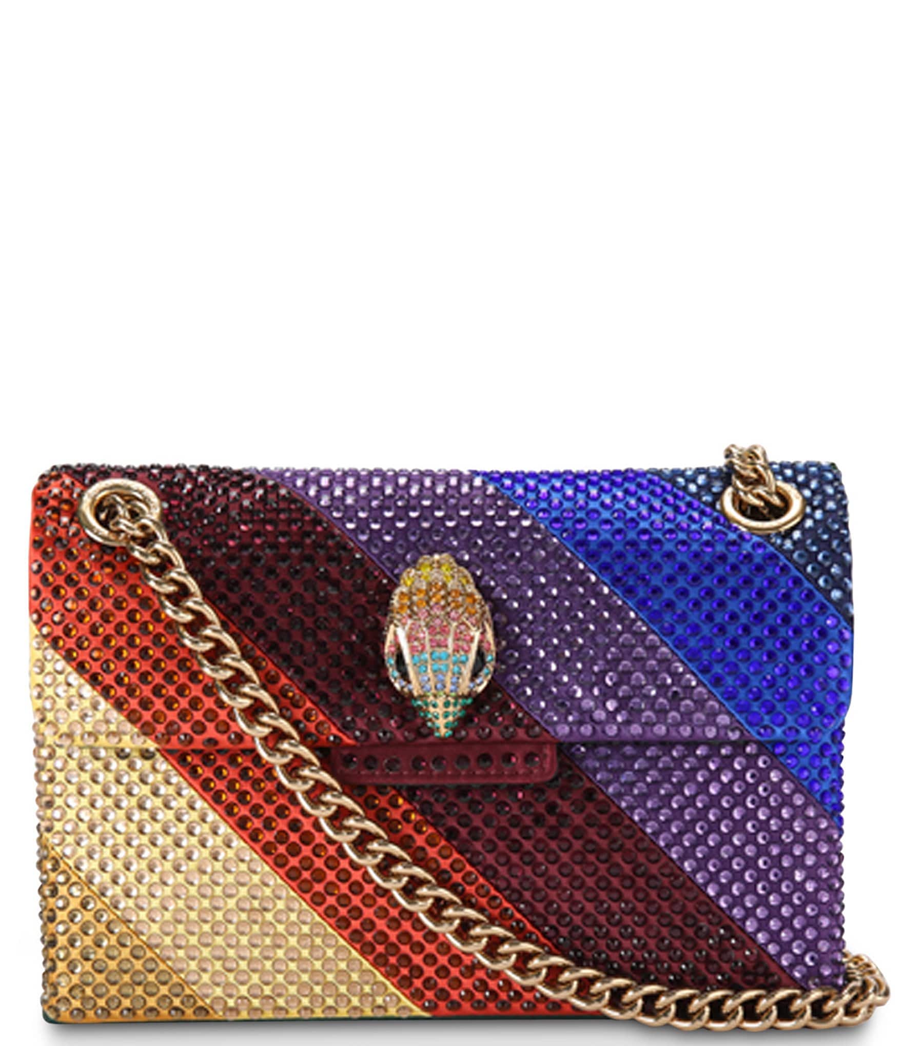 Kurt Geiger London Mini Jewel Tone Rainbow Stripe Crossbody Bag | Dillard's