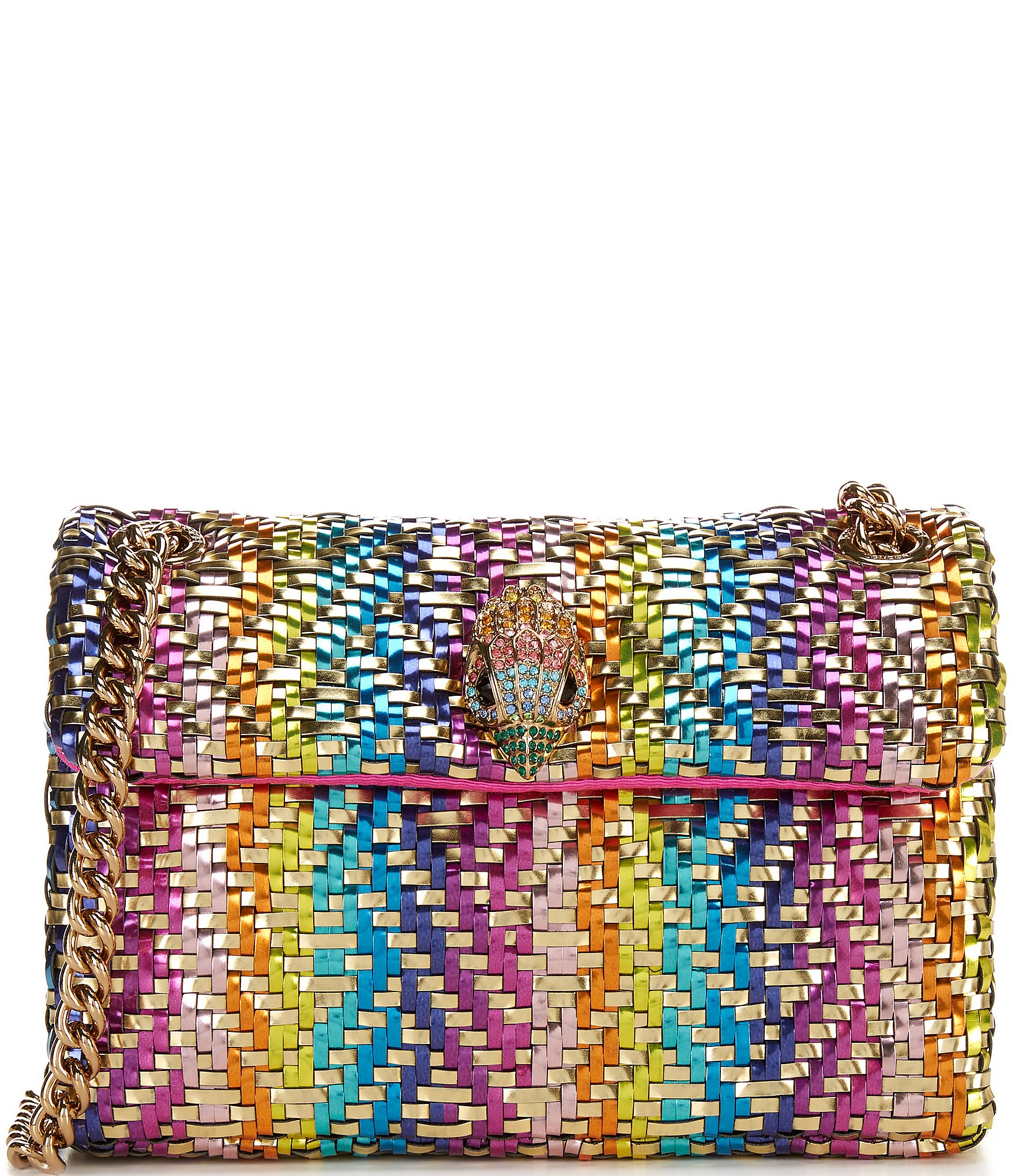 Kurt Geiger London Mini Kensington Woven Metallic Chain