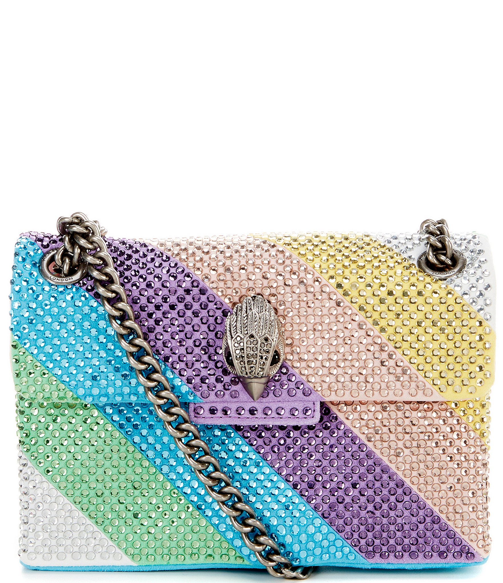 NWT Kurt Geiger London Kensington XXL Crochet Rainbow Shoulder Bag | eBay