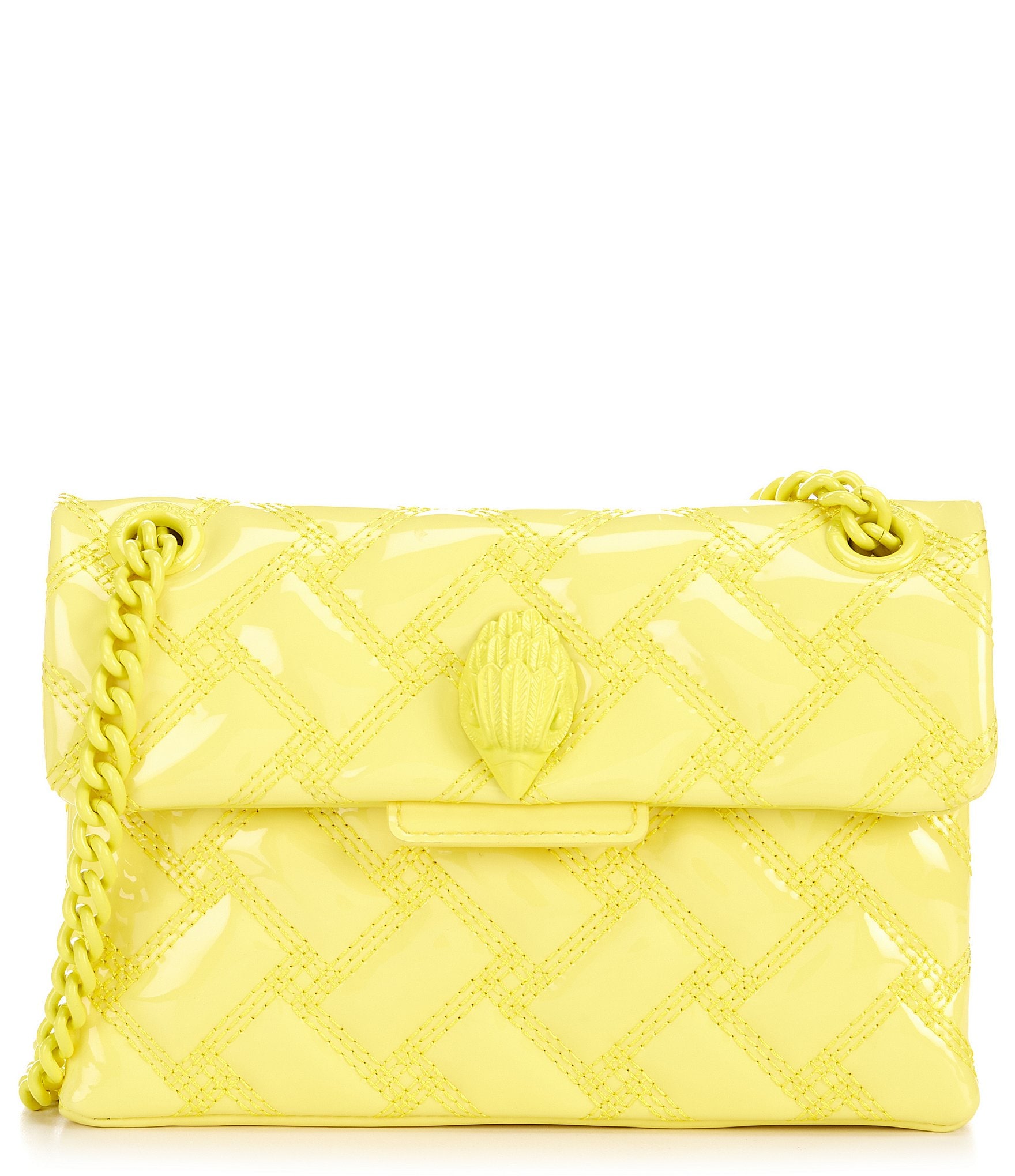 Kurt Geiger London Leather Kensington Crossbody Bag Yellow One