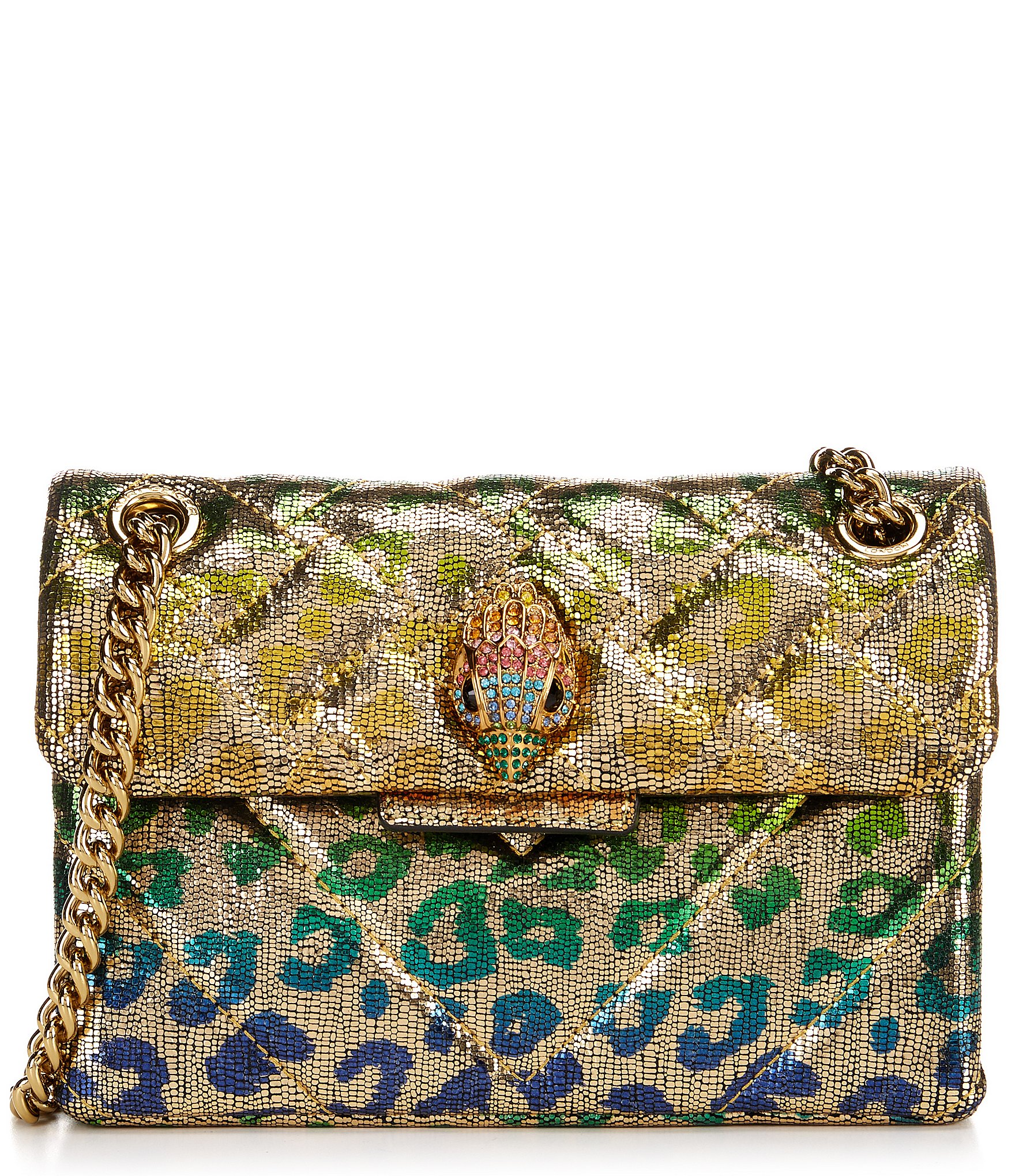 Kurt Geiger London Mini Kensington Shiny Leopard Crossbody Bag | Dillard's
