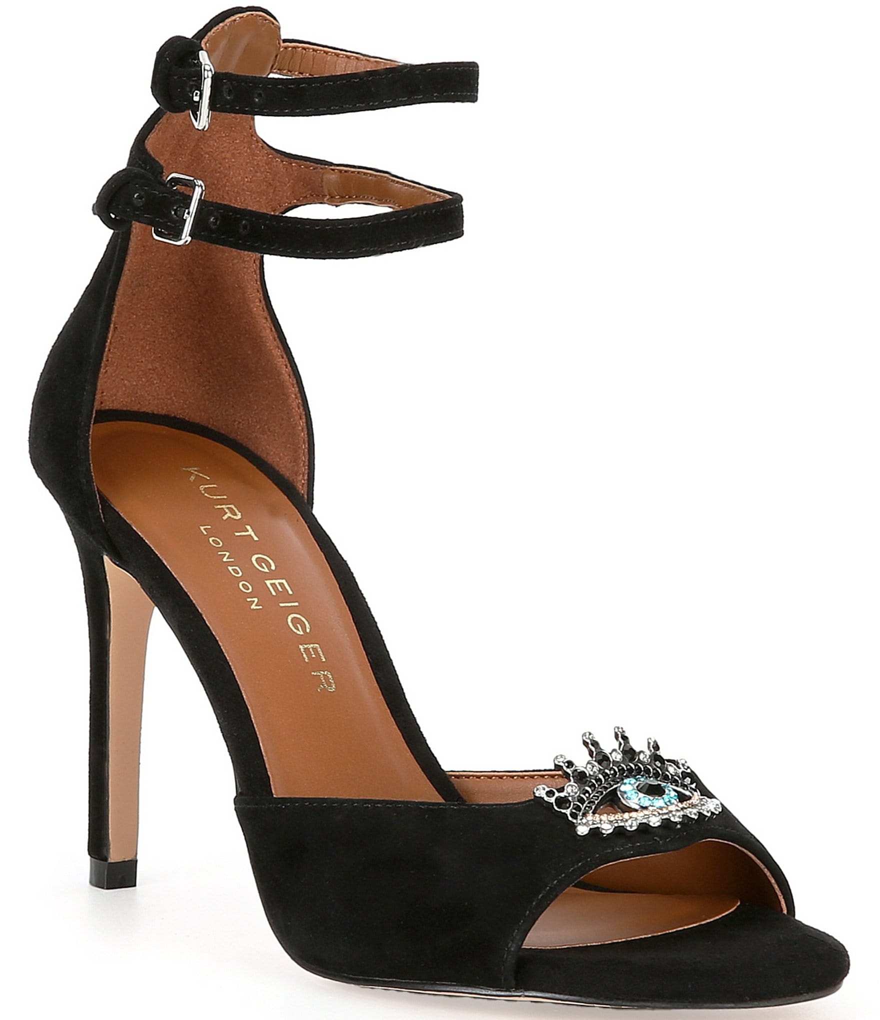 Vince Camuto Rabenie Lizard Print Ankle Strap Leather Ice Cube