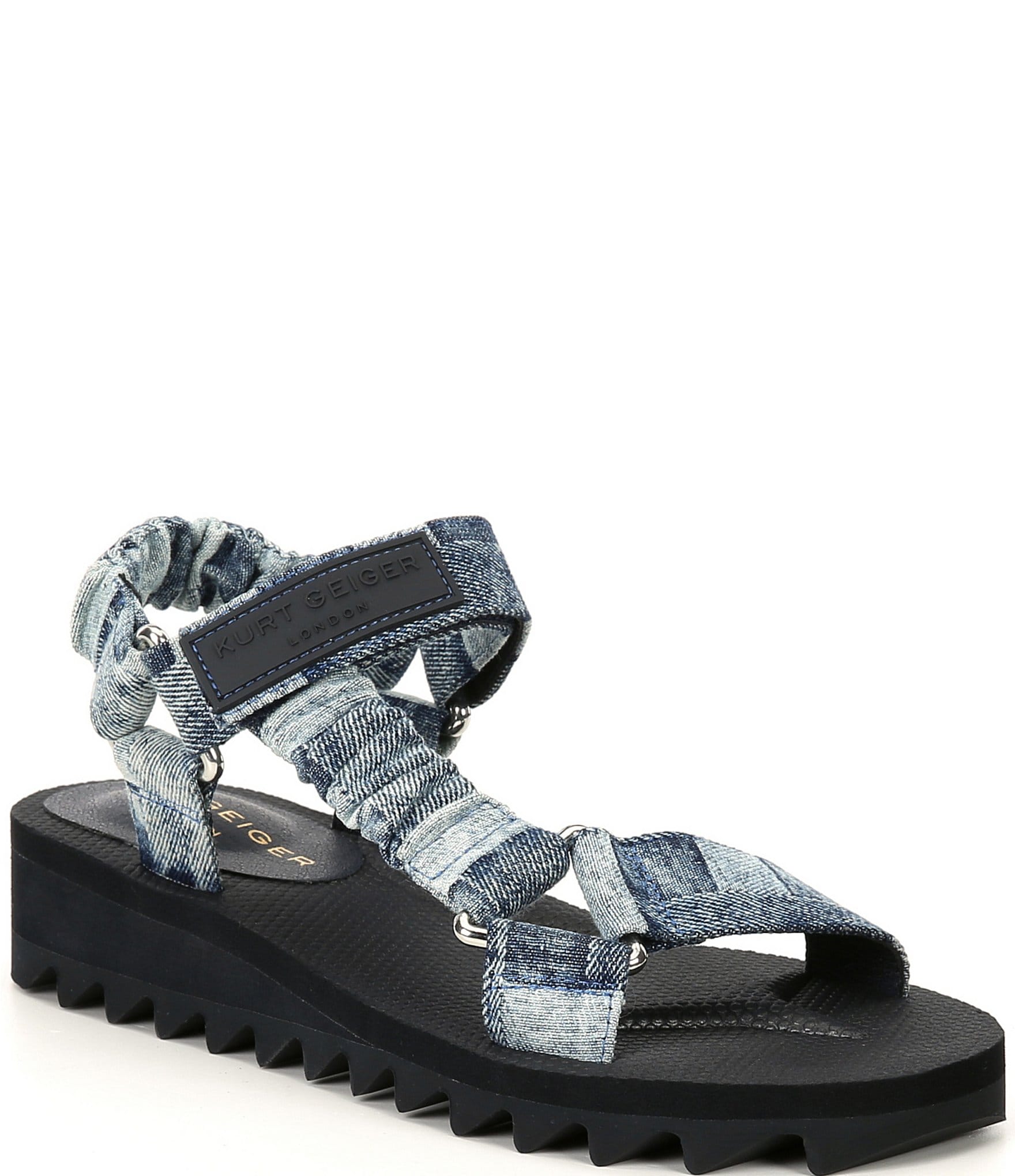 Kurt Geiger London Orion Denim Low Wedge Platform Sandals Dillard s