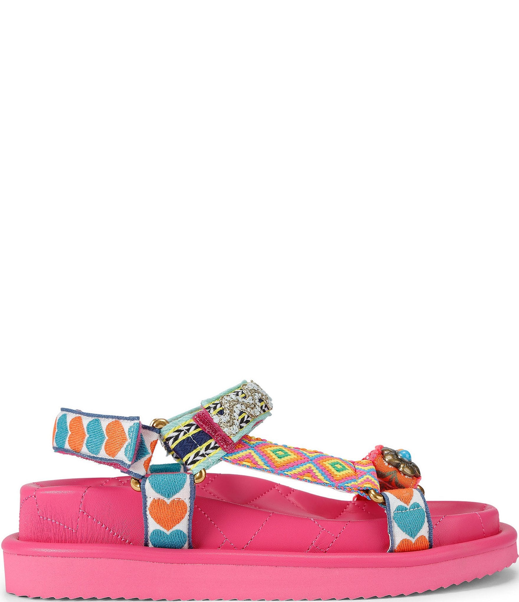 Kurt Geiger London Women Kurt Geiger Pink and Blue Striped Sandals main image 0