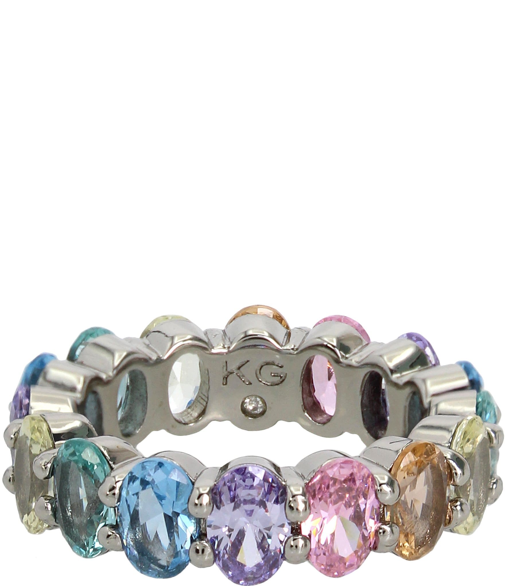 Kurt Geiger London Pastel Cubic Zirconia Stone Band Ring