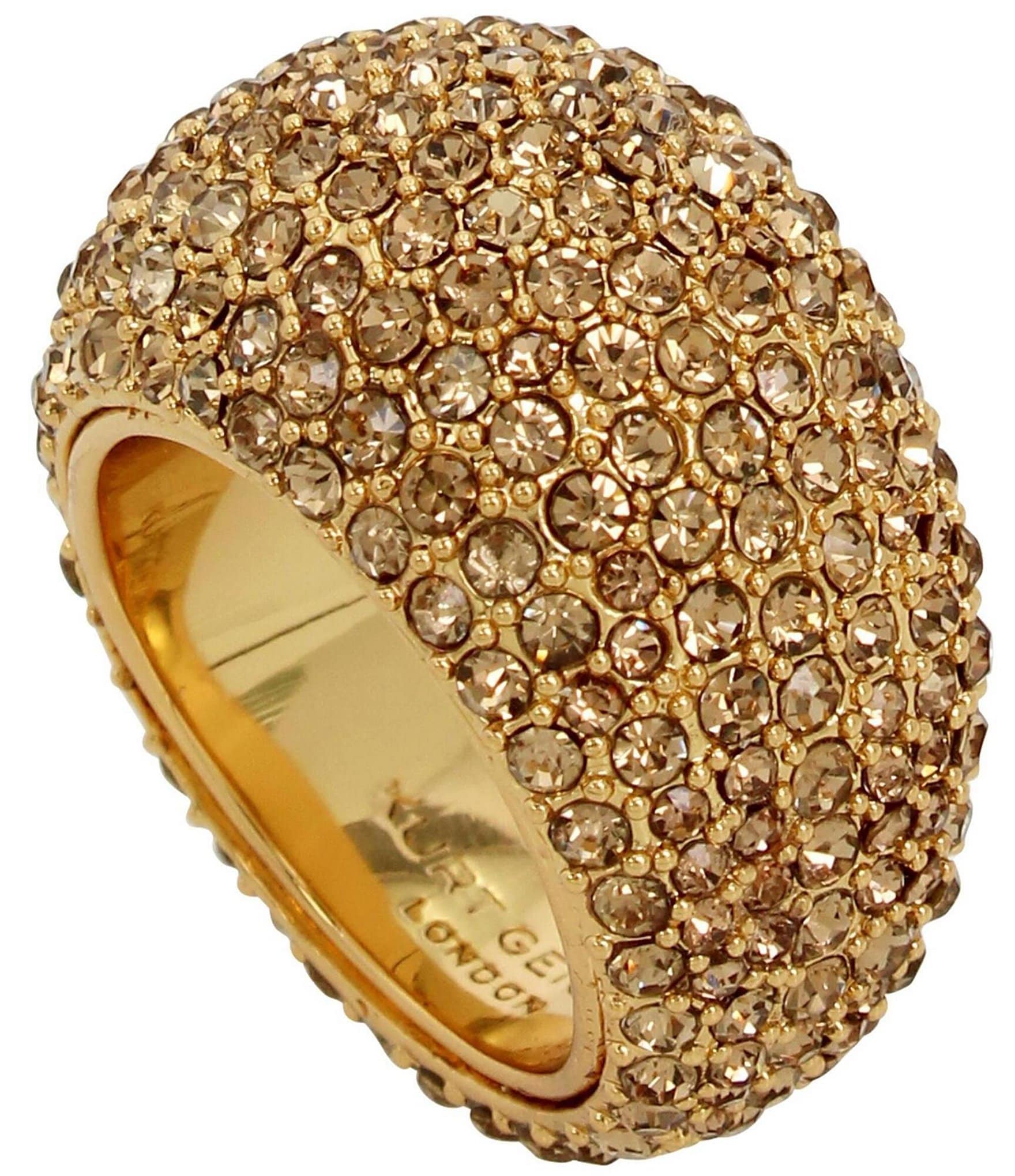 Kurt Geiger London Pav Dome Crystal Cocktail Ring