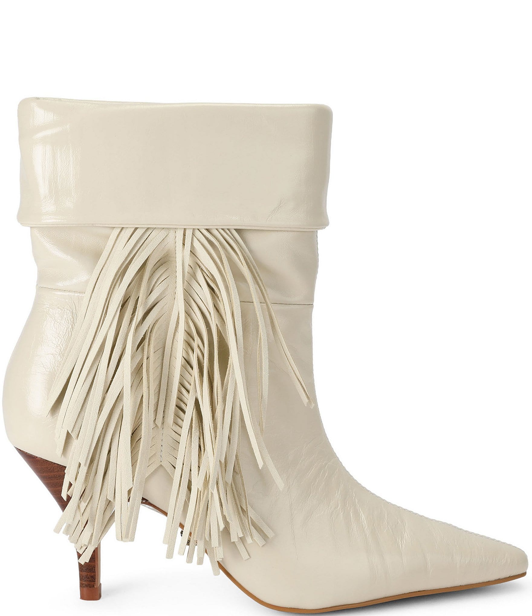 Kurt Geiger London Piccadilly Slouch Leather Fringe Boots