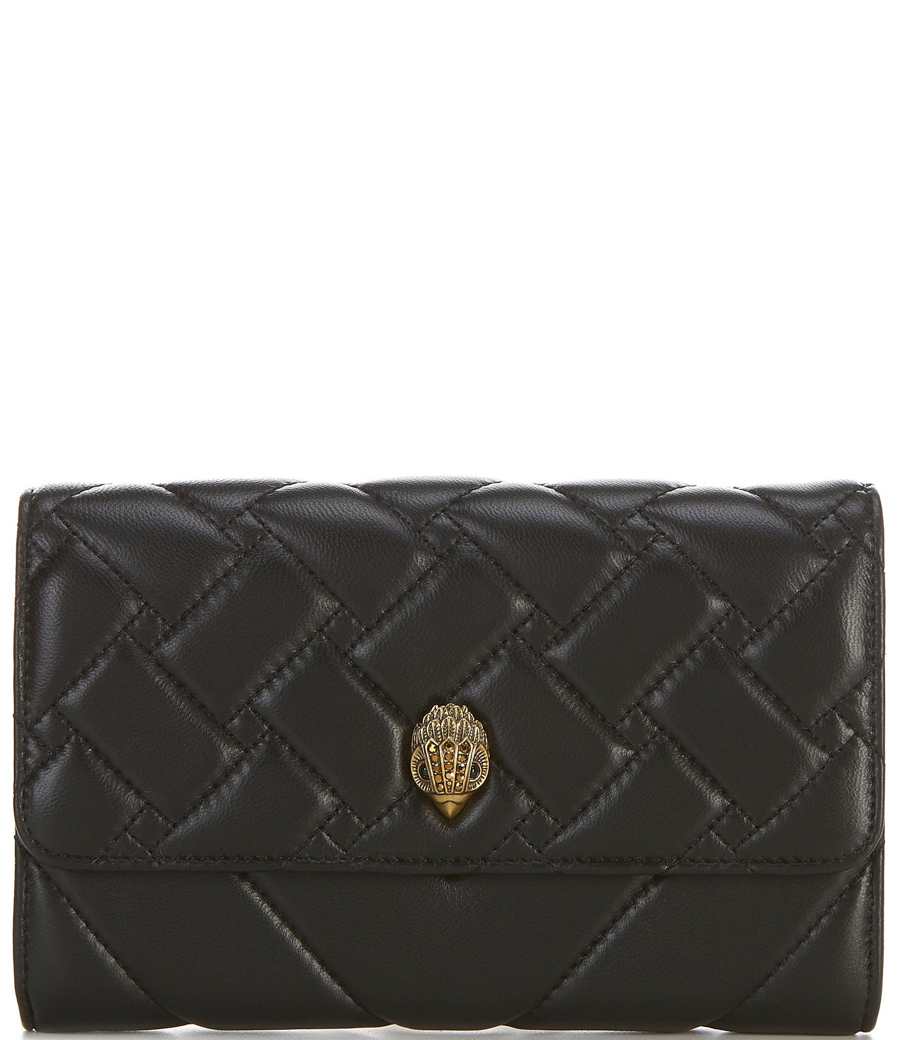 Kurt Geiger London Quilted Gold Hardware Wallet On Chain Crossbody Bag