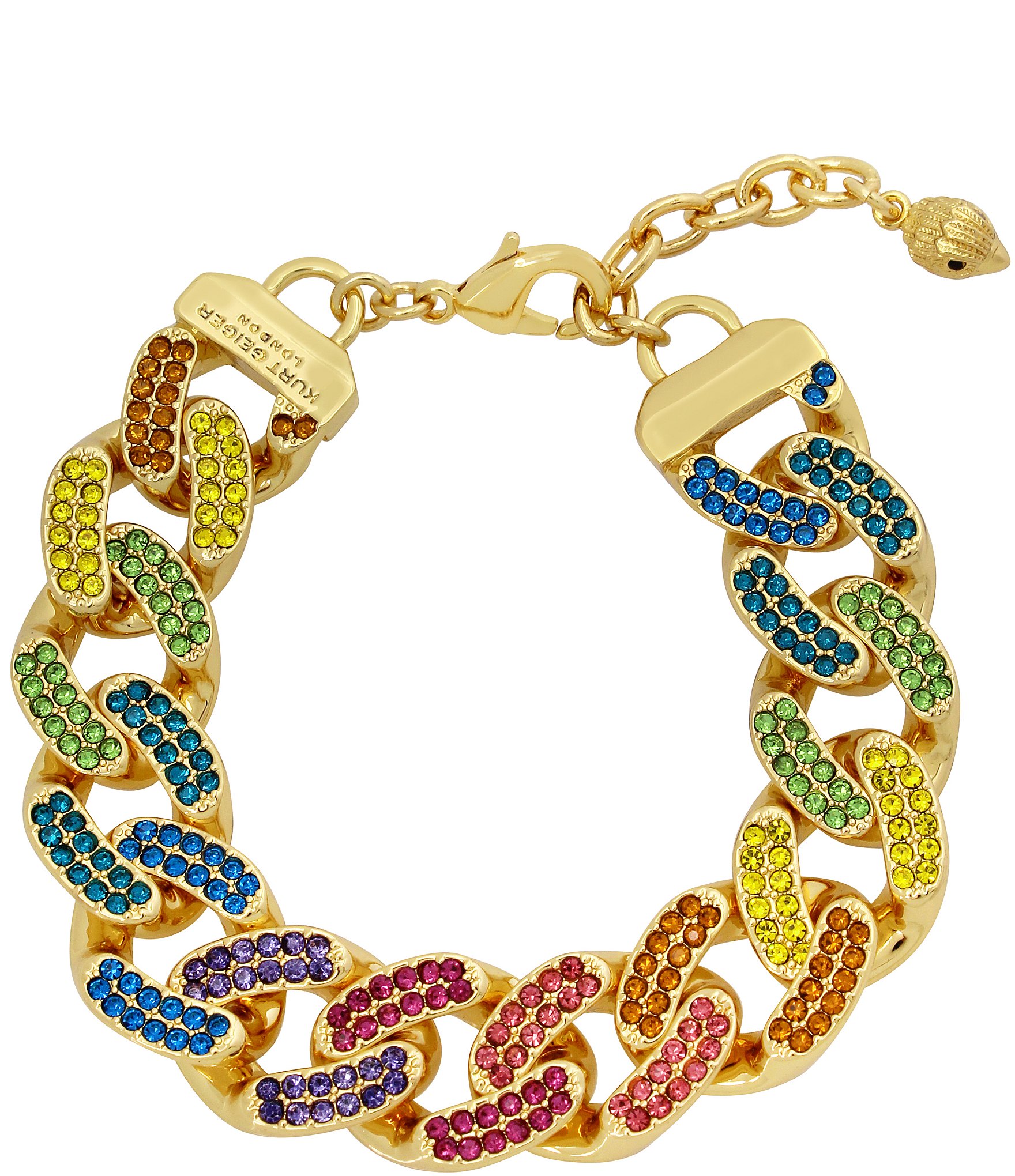 Signature Chain Bracelet Multicolor Metal