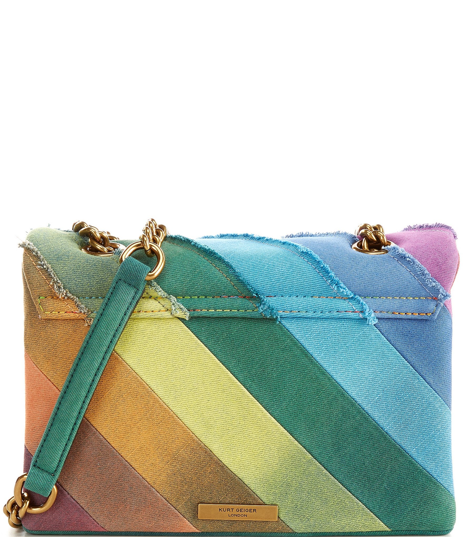 Kurt Geiger London Rainbow Denim Kensington Crossbody Bag