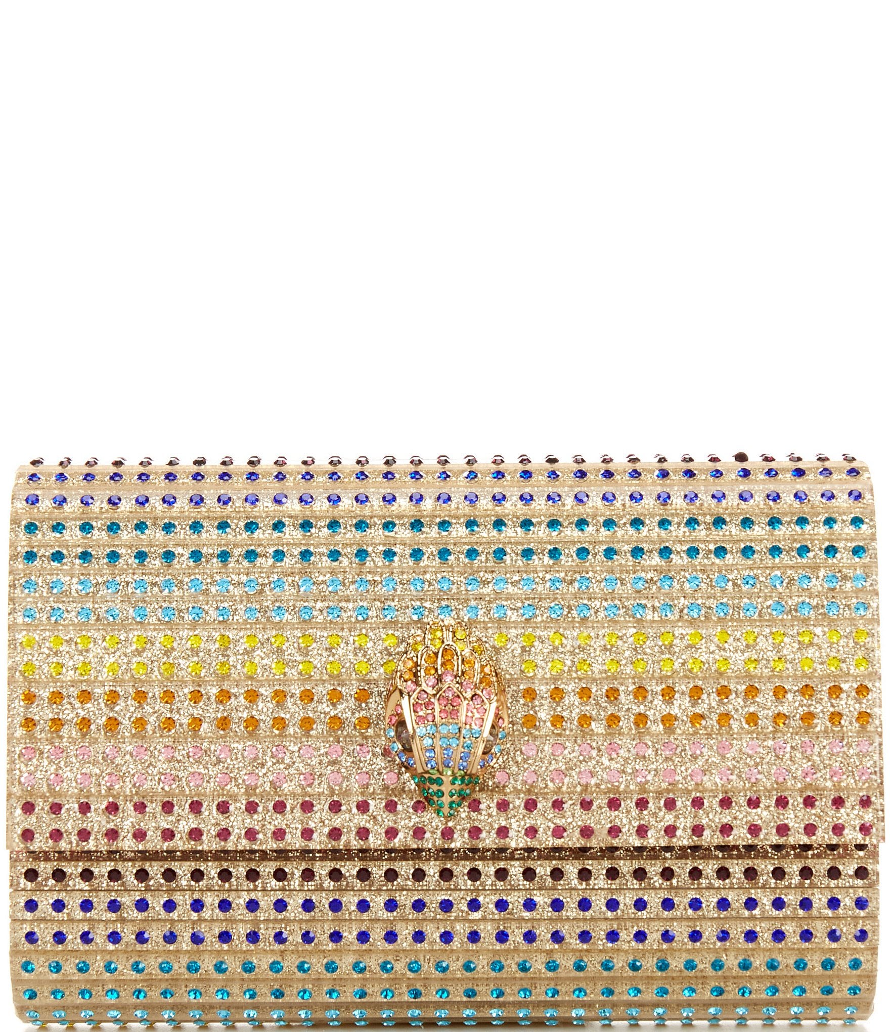 Kurt Geiger London Rainbow Rhinestone Party Eagle Clutch