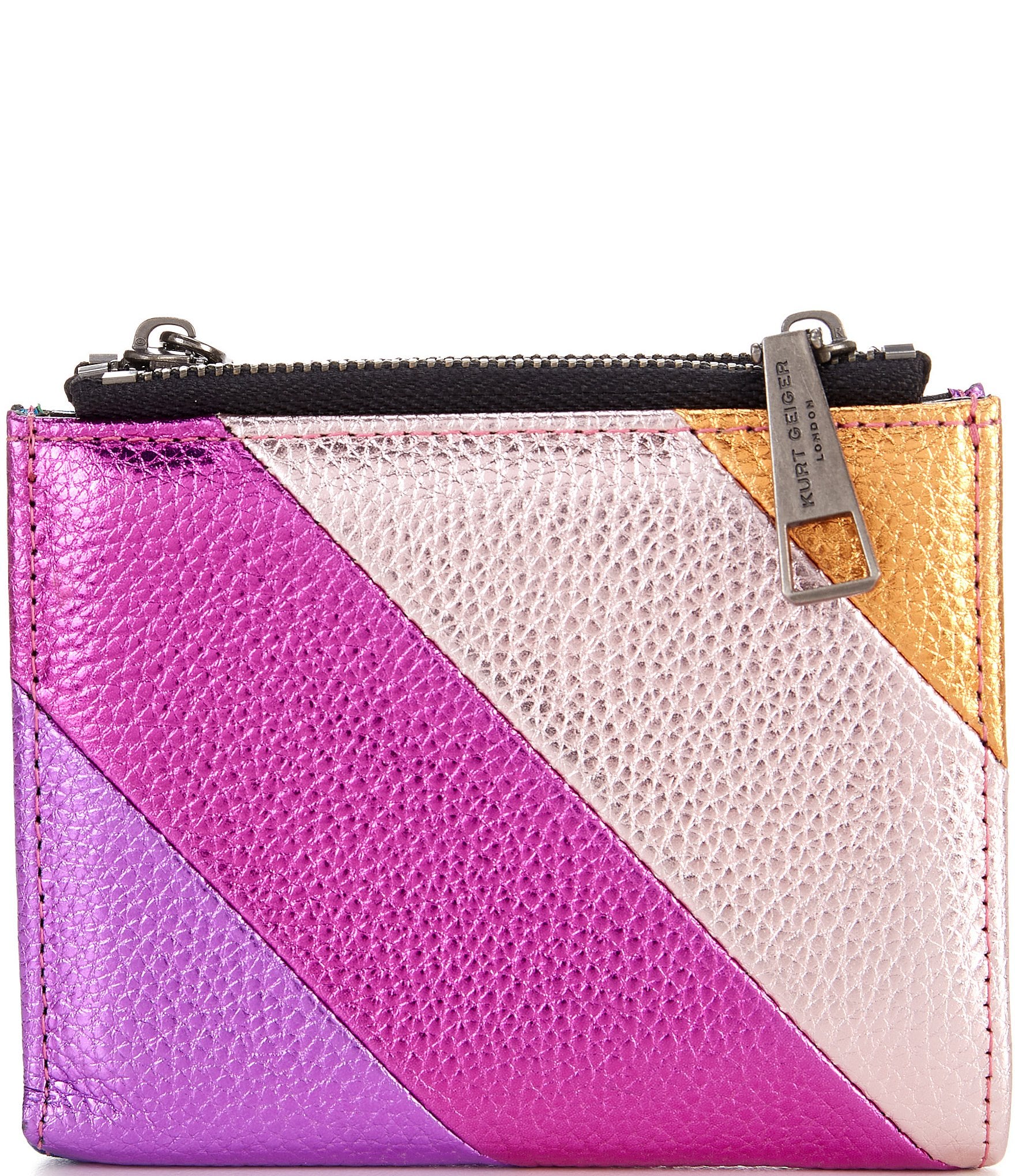 Kurt Geiger London Rainbow Stripe Mini Bifold Wallet