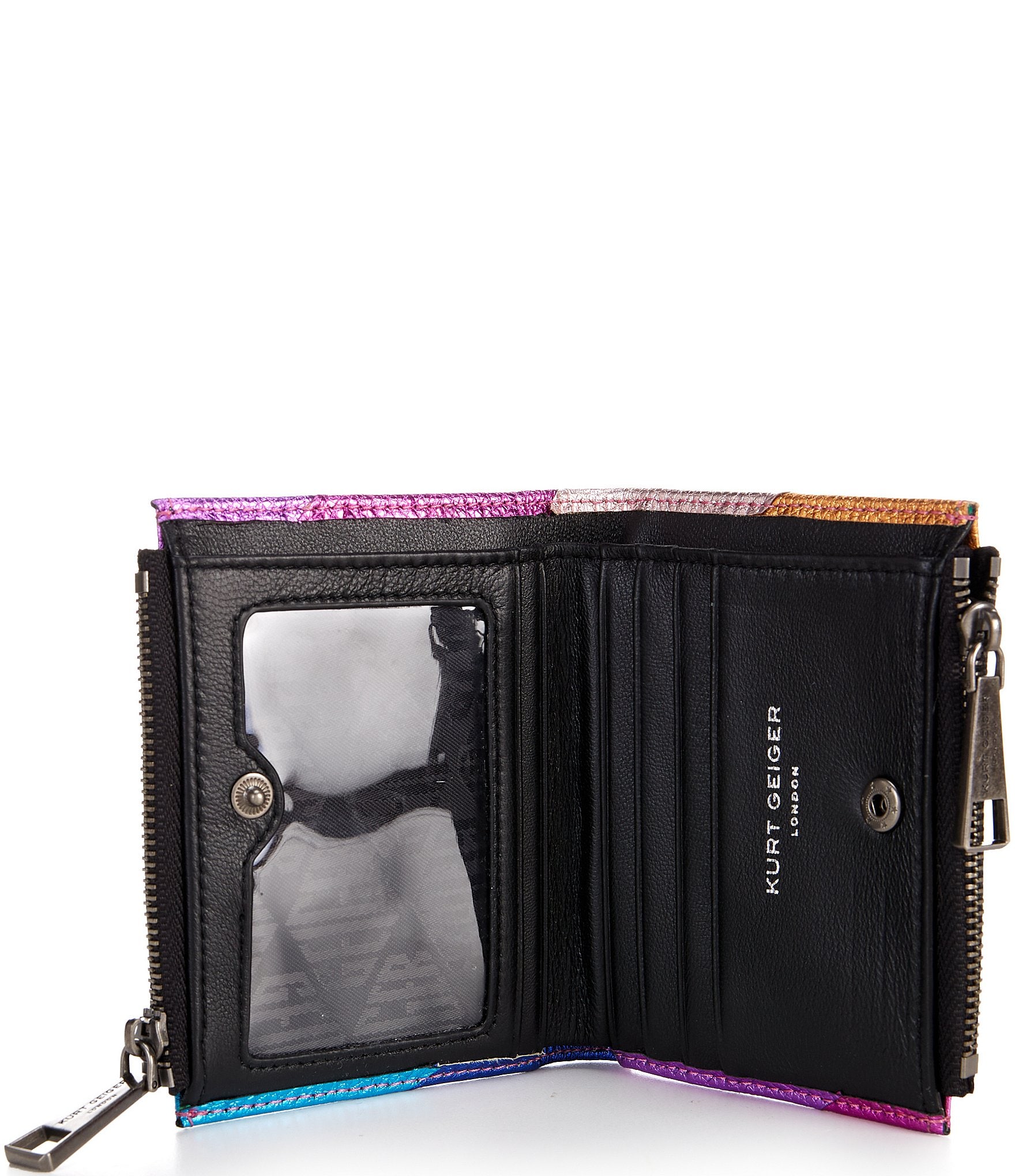 Kurt Geiger London Rainbow Stripe Mini Bifold Wallet