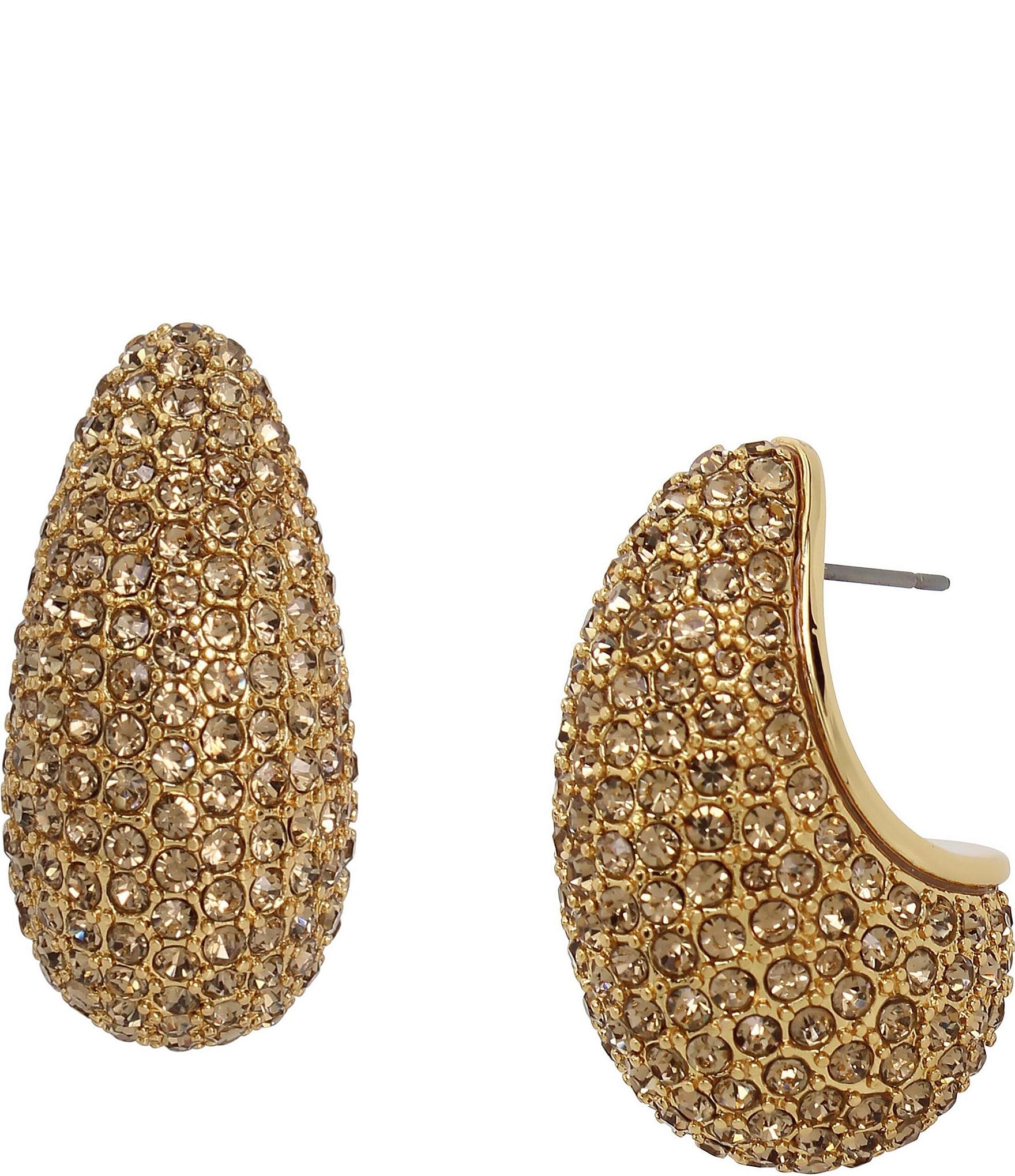 Kurt Geiger London Rhinestone Pav Dome Drop Earrings