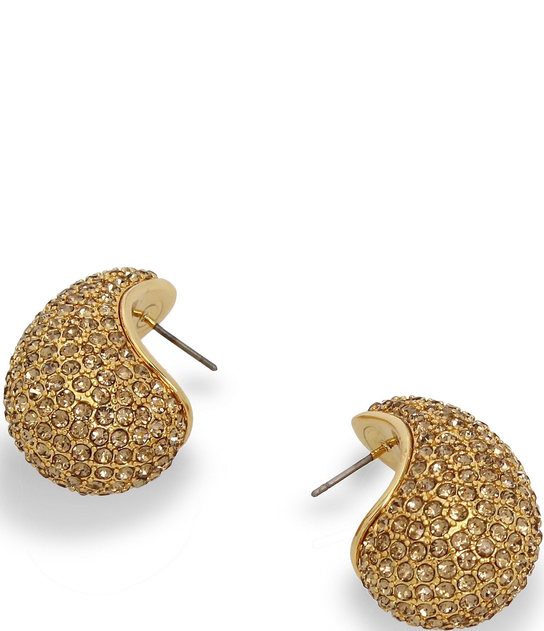 Kurt Geiger London Rhinestone Pav Dome Drop Earrings