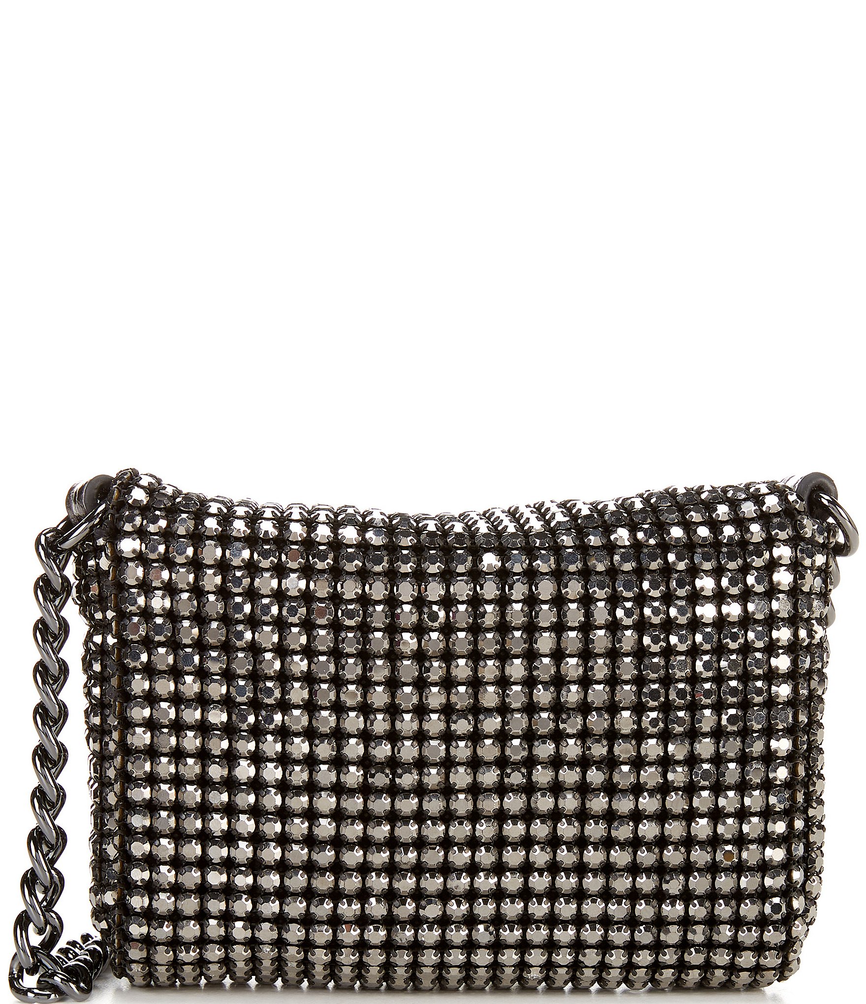 Kurt Geiger London Rhinestone Silver Small Party Crossbody Bag