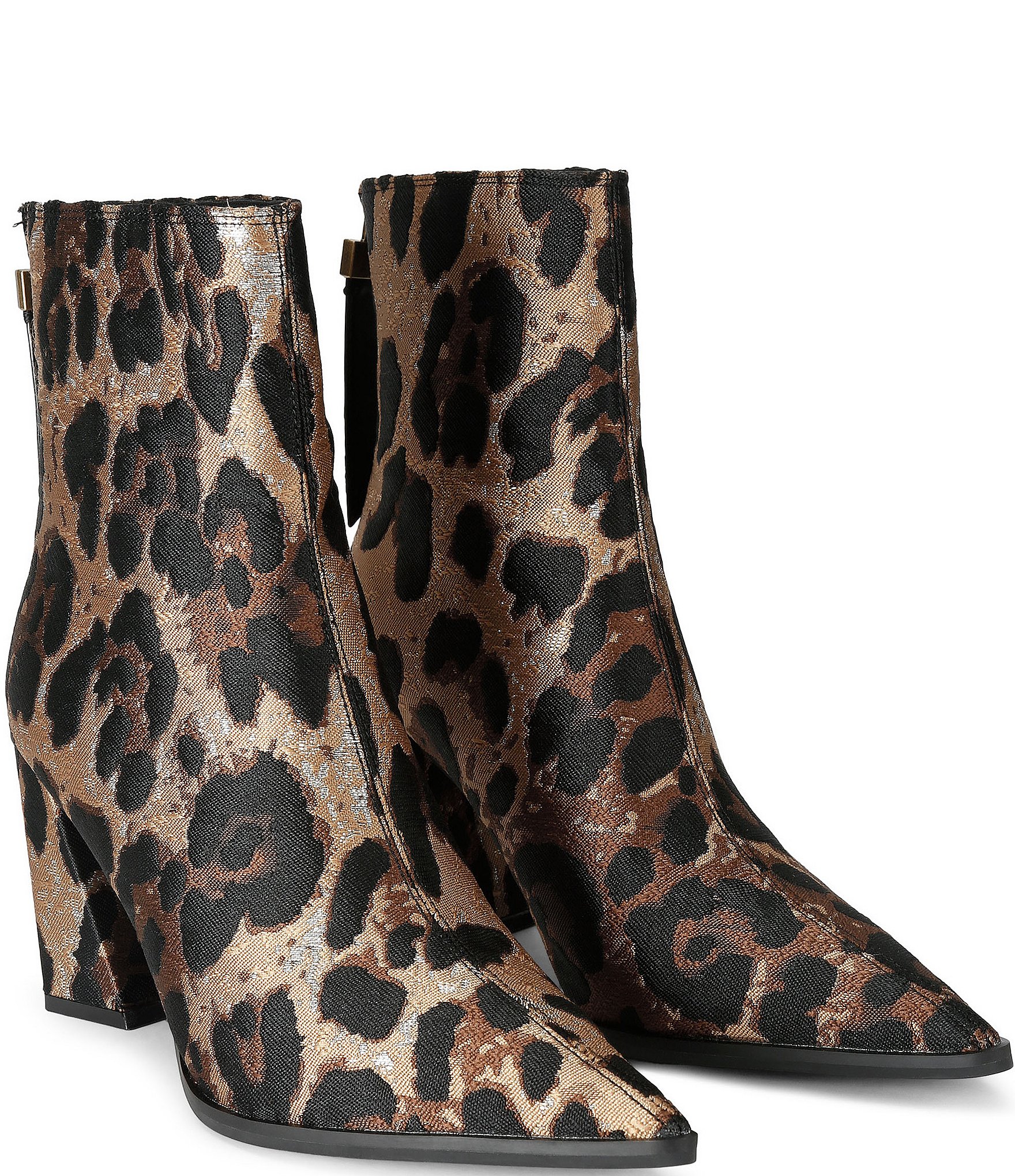 Kurt Geiger London Richmond Leopard Jacquard Zip Up Ankle Booties